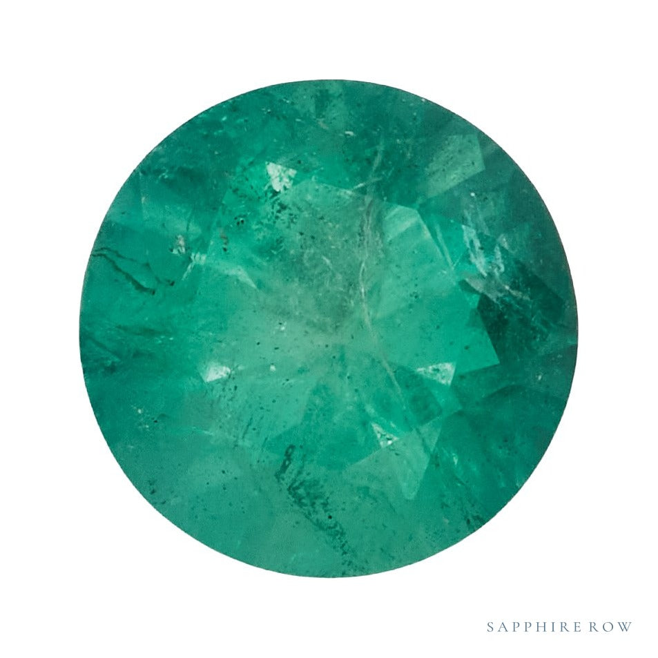 4 mm natural green emerald, round cut | Sapphire Row · cut7