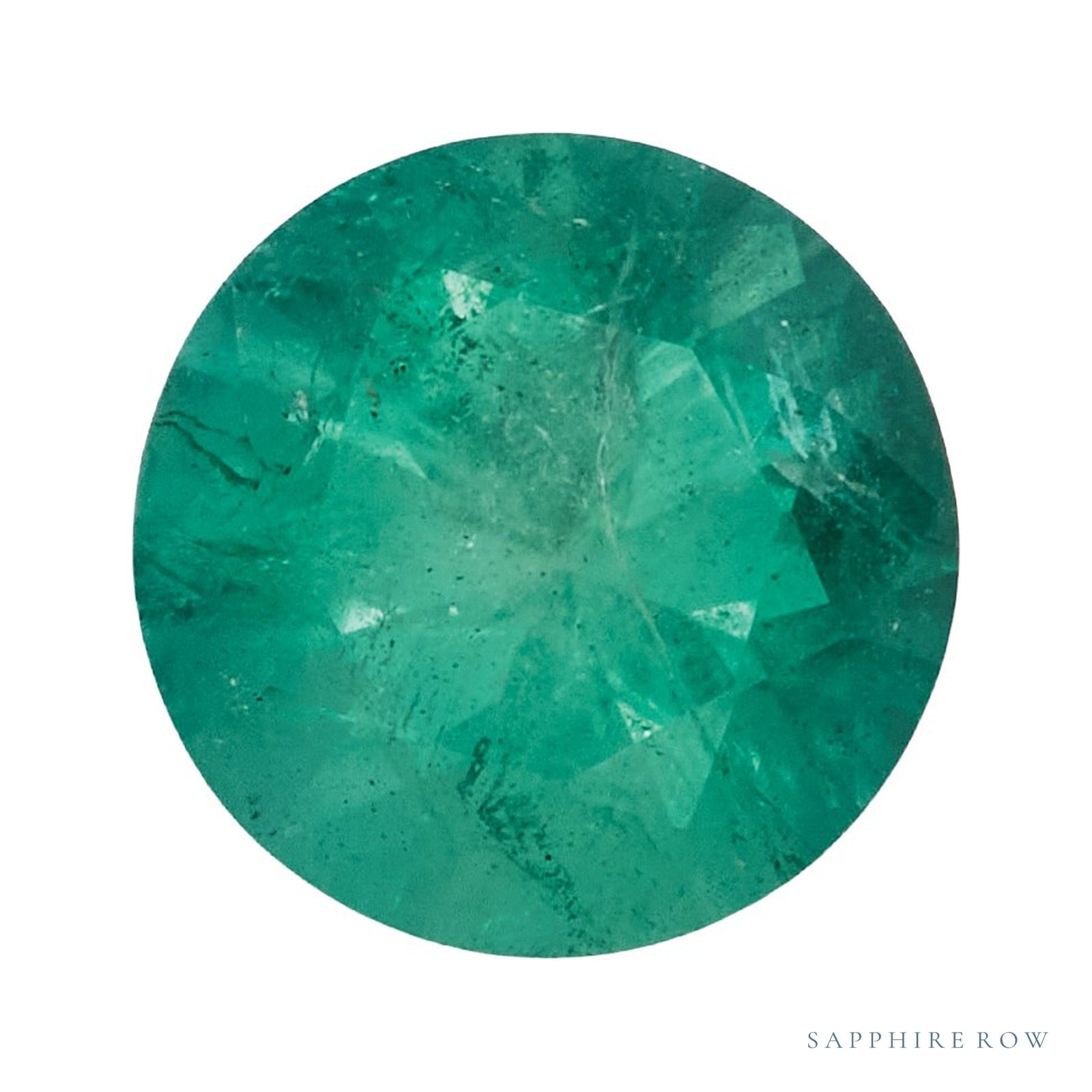 4 mm Round Natural Green Emerald – Faceted Diamond-Cut – B Quality — Sapphire Row · cut4