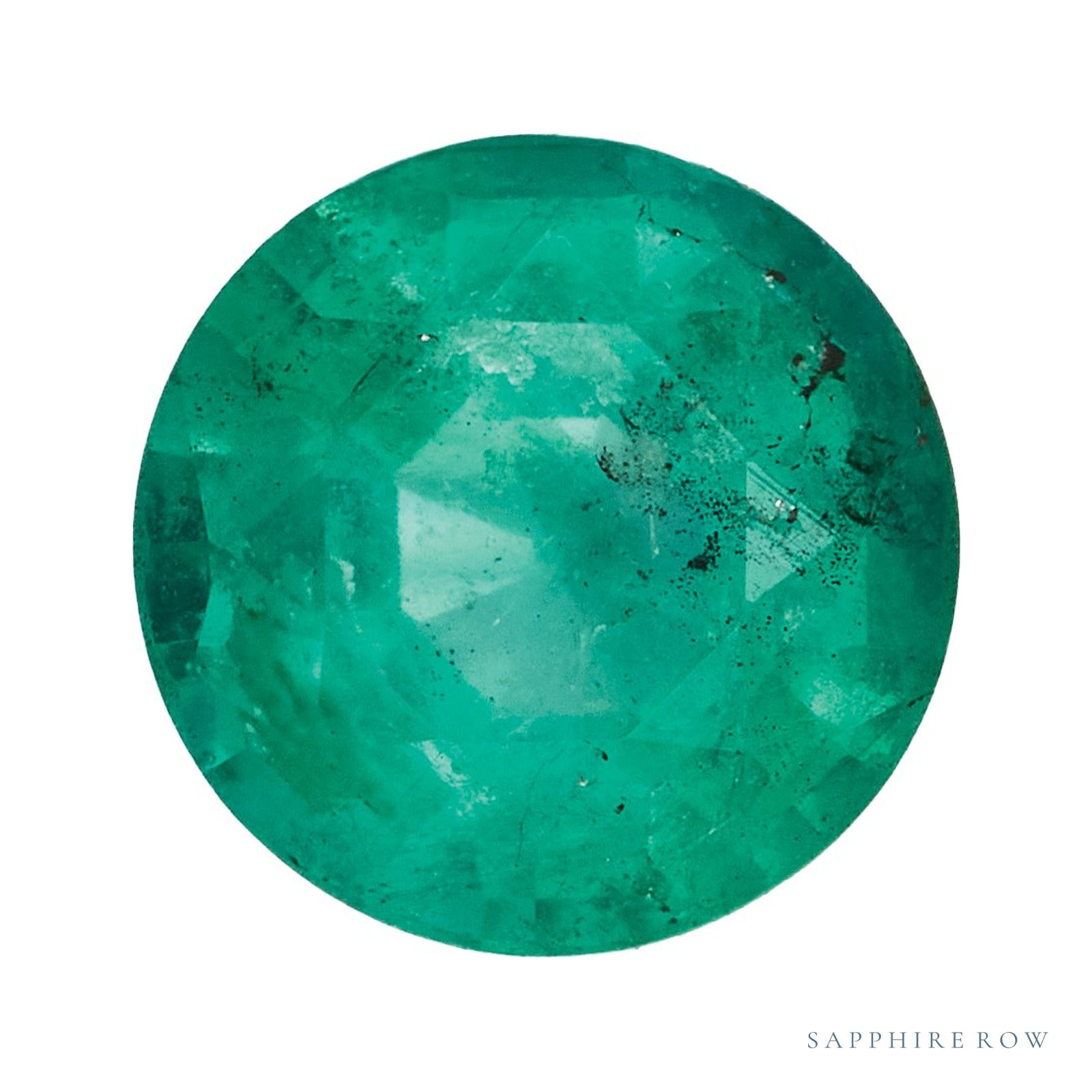4.5 mm Round Natural Green Emerald – Faceted Cut – B Quality — Sapphire Row · cut4