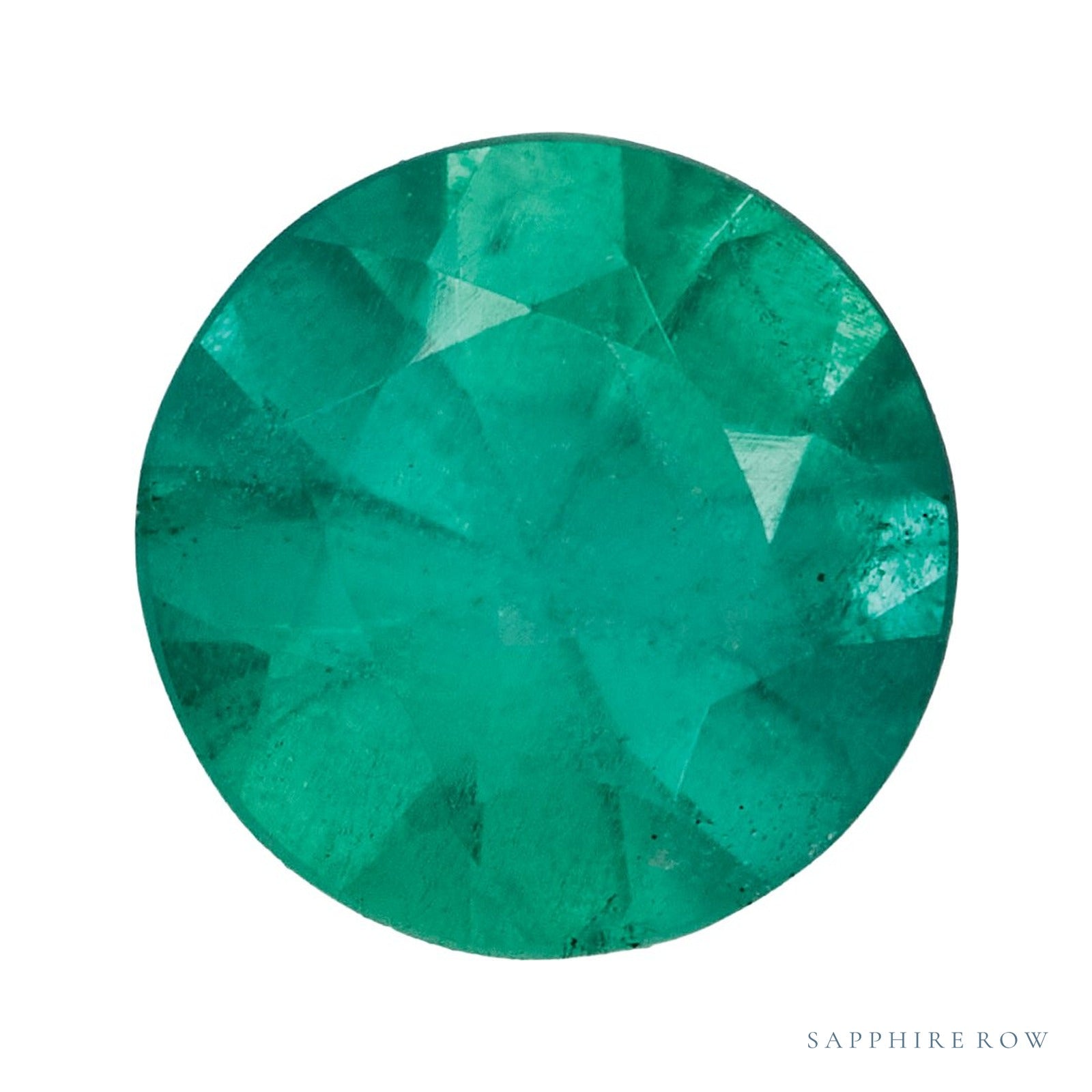 4.5 mm Round Natural Green Emerald – Faceted Diamond-Cut – B Quality — Sapphire Row · cut4