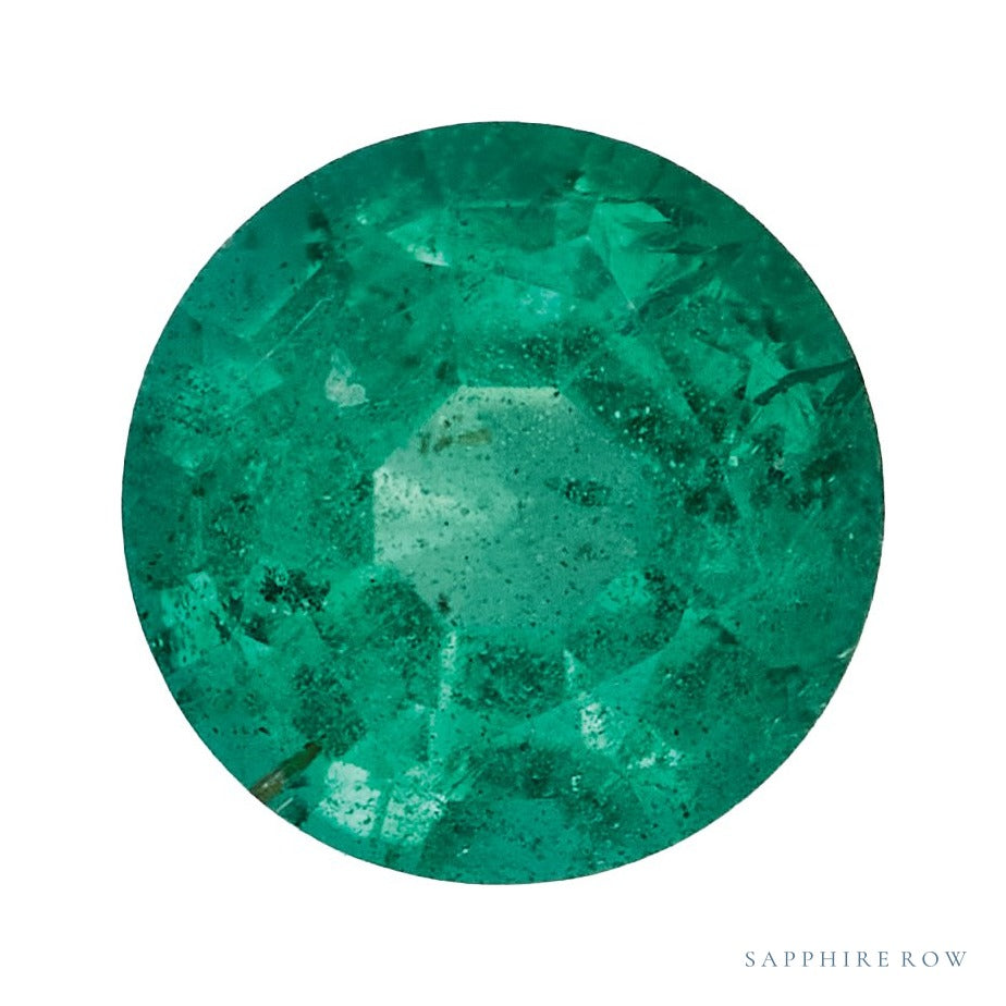 4 mm natural green emerald, round cut | Sapphire Row · cut7