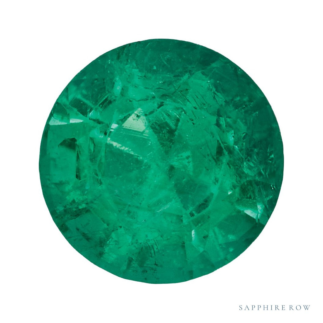 4.5 mm natural green emerald, round cut | Sapphire Row · cut7