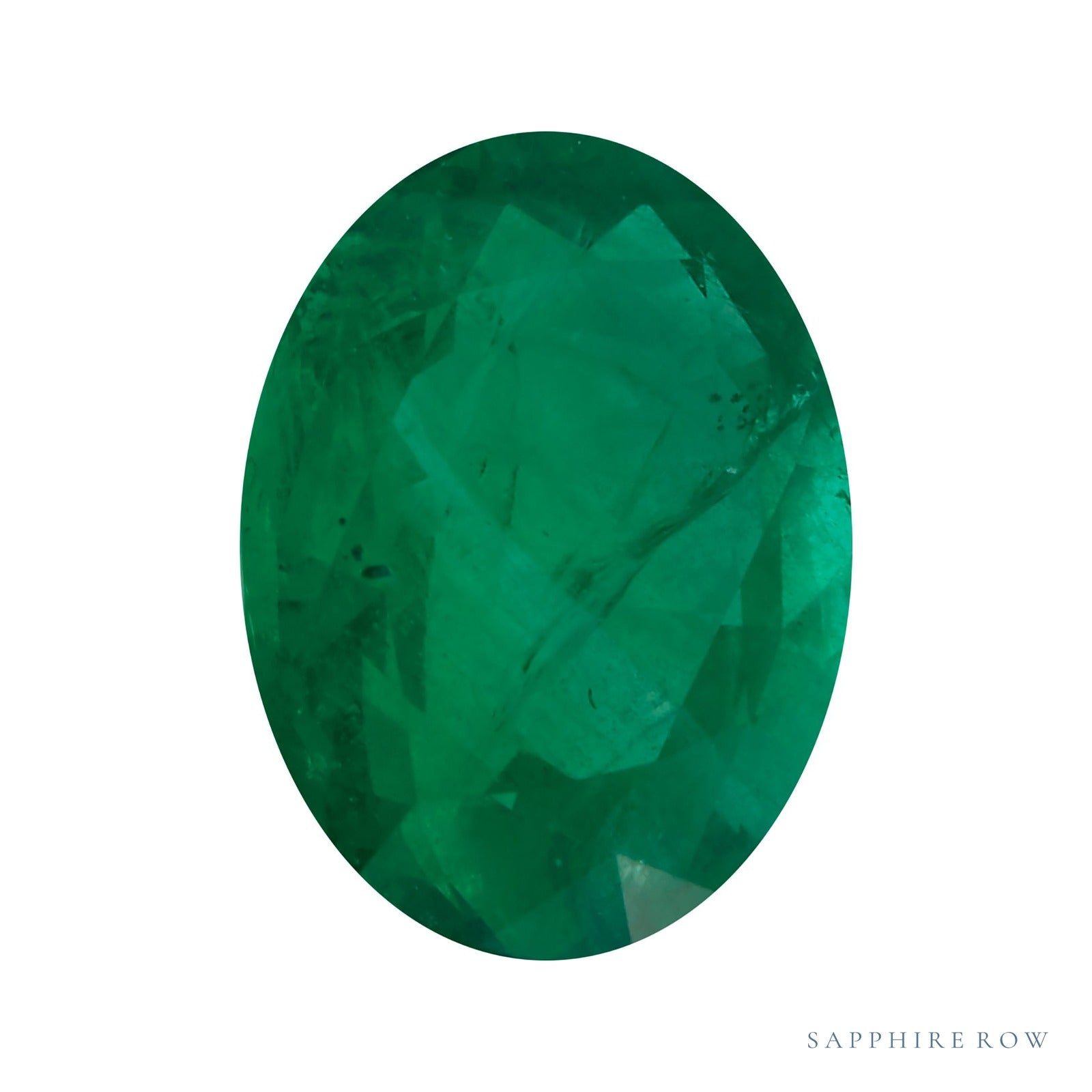 5x4 mm natural green emerald, oval cut | Sapphire Row · cut7