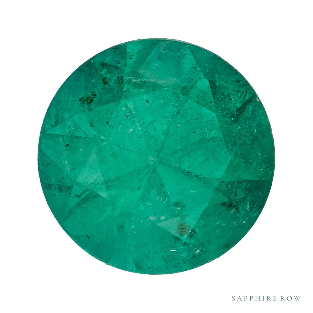 4.5 mm natural green emerald, round cut | Sapphire Row · cut7