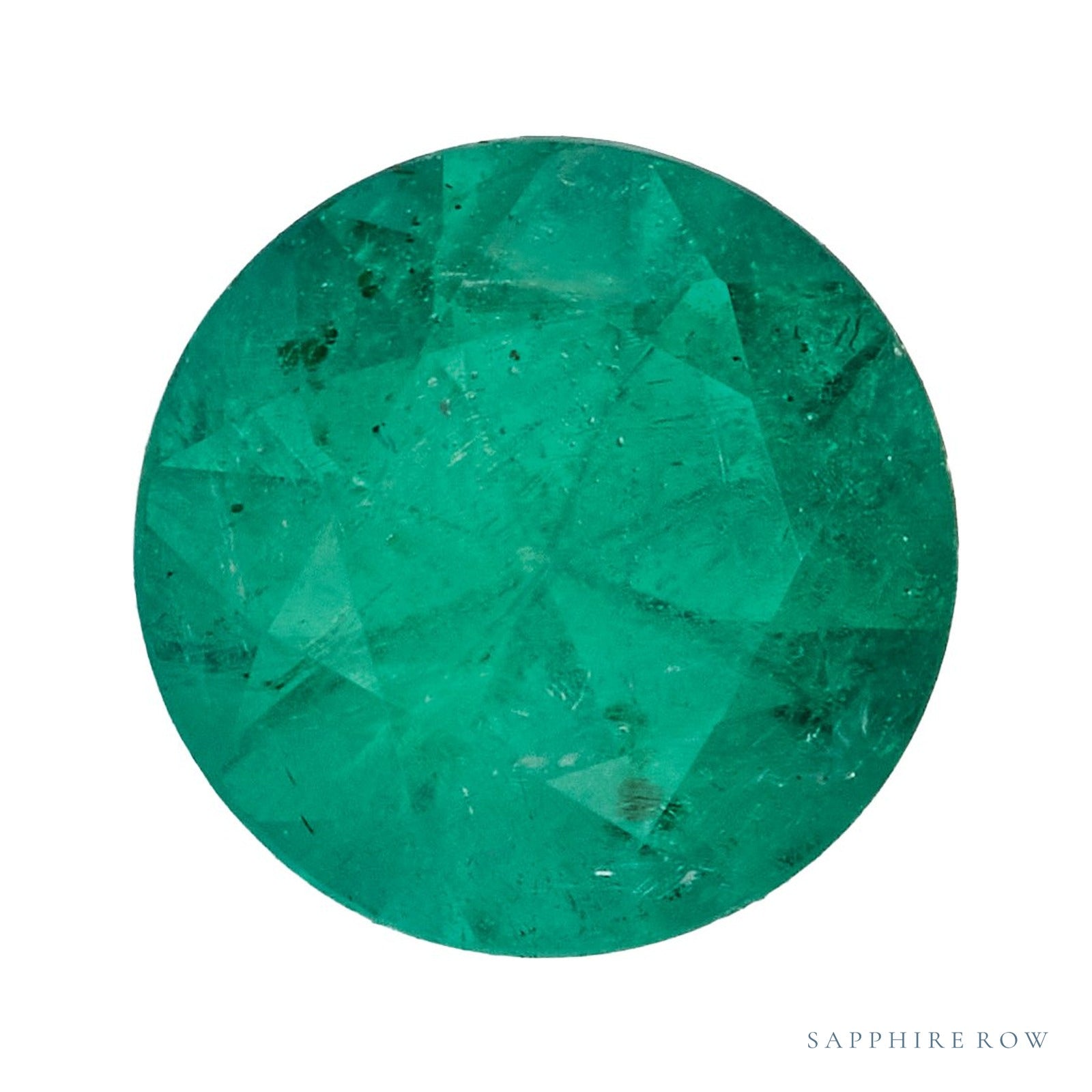 4.5 mm natural green emerald, round cut | Sapphire Row · cut4