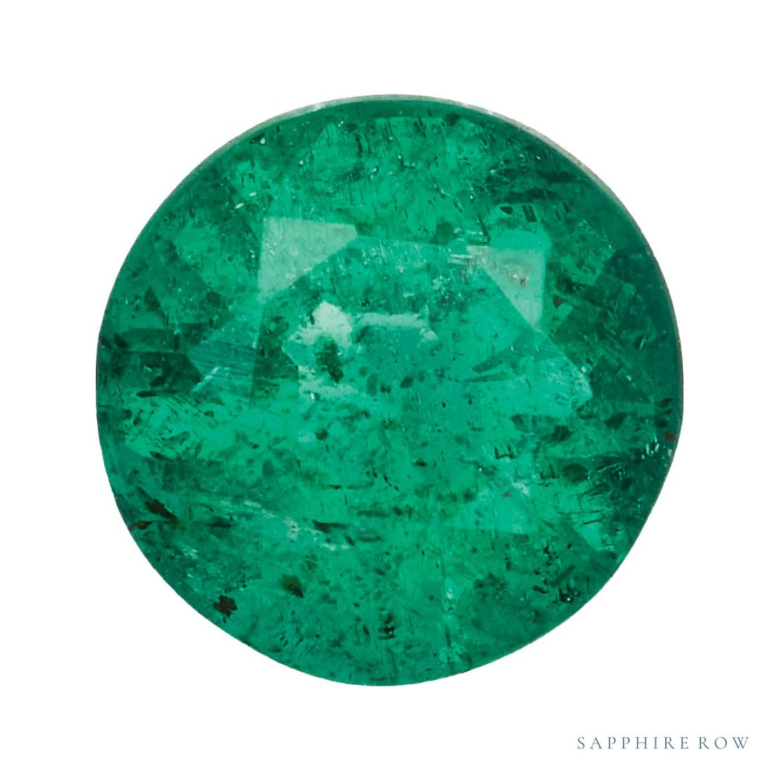4.5 mm natural green emerald, round cut | Sapphire Row · cut7