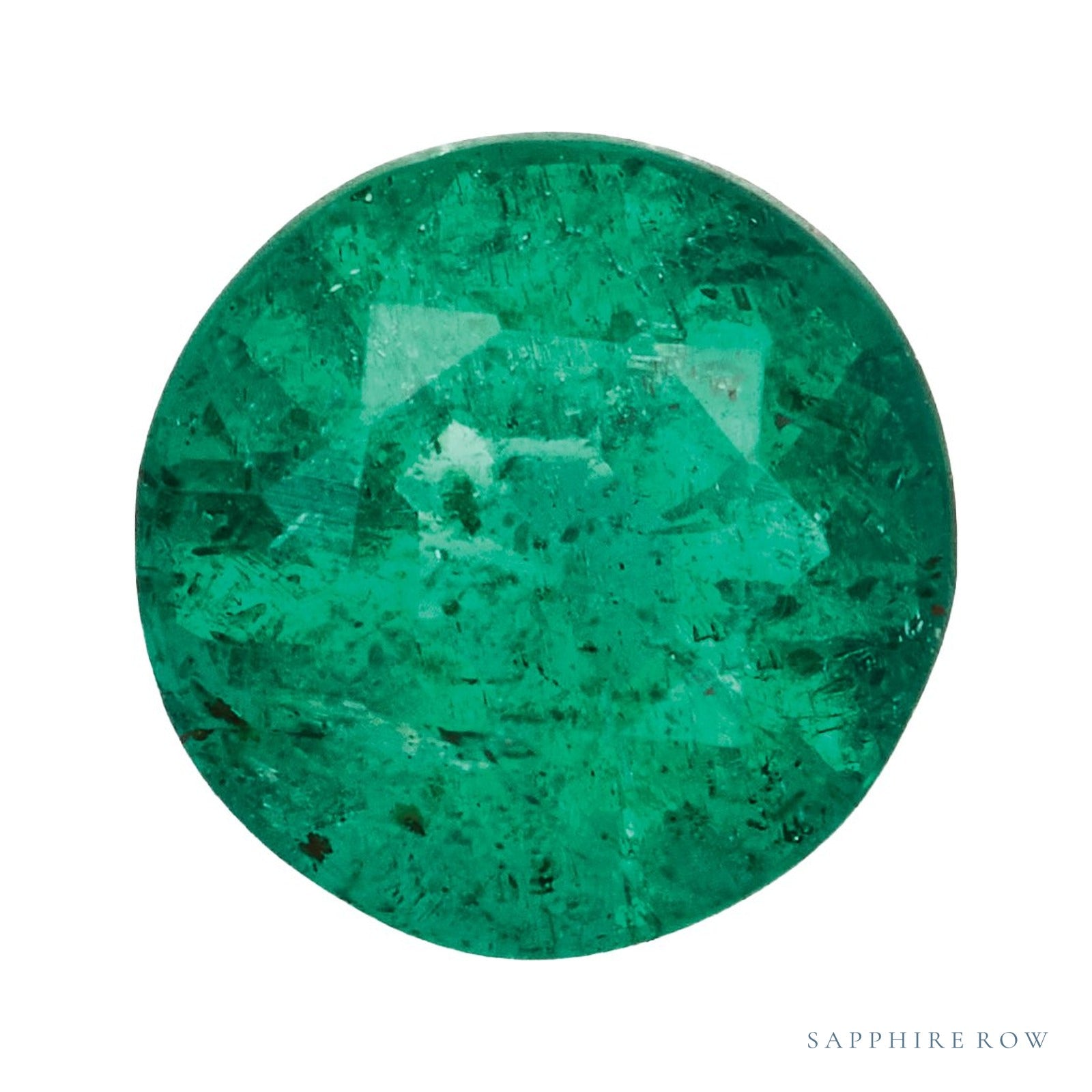 4.5 mm Round Natural Green Emerald – Faceted Cut – AA Quality — Sapphire Row · cut4