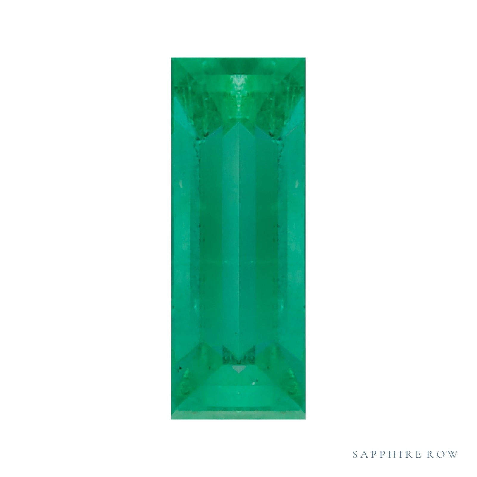 4x2 mm natural green emerald, straight baguette cut | Sapphire Row · cut7