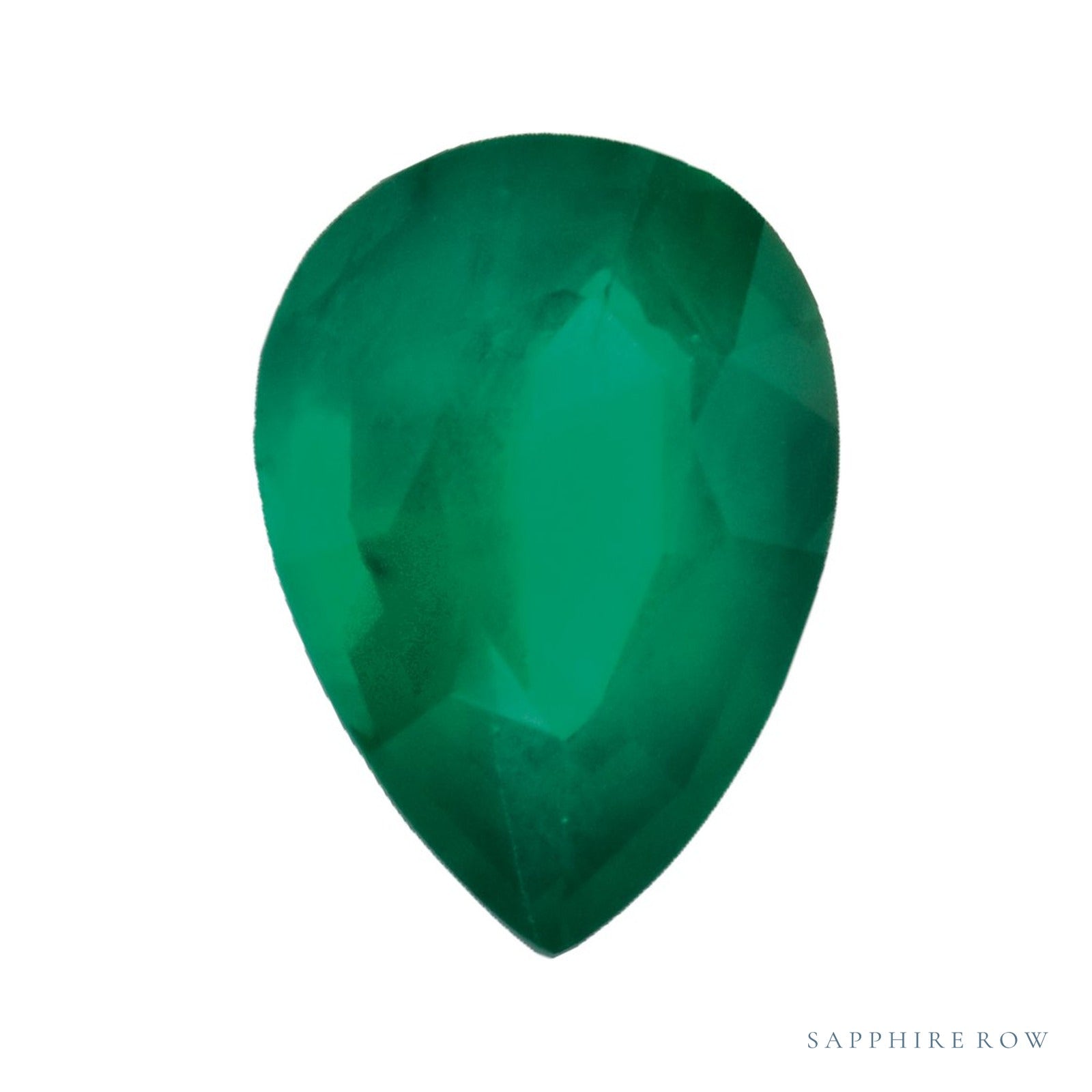 4x3 mm natural green emerald, pear cut | Sapphire Row · cut4