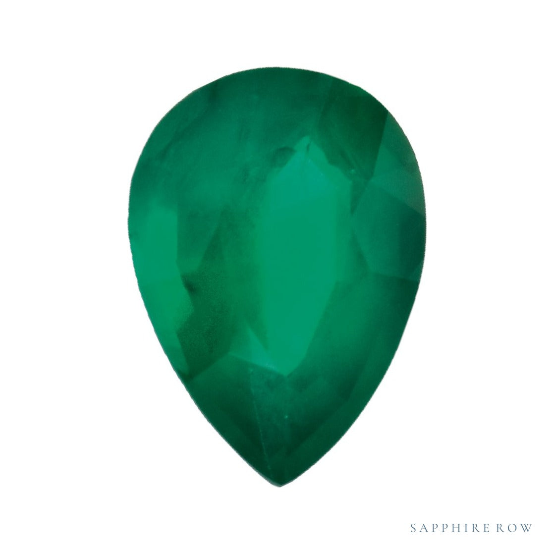4x3 mm natural green emerald, pear cut | Sapphire Row · cut7