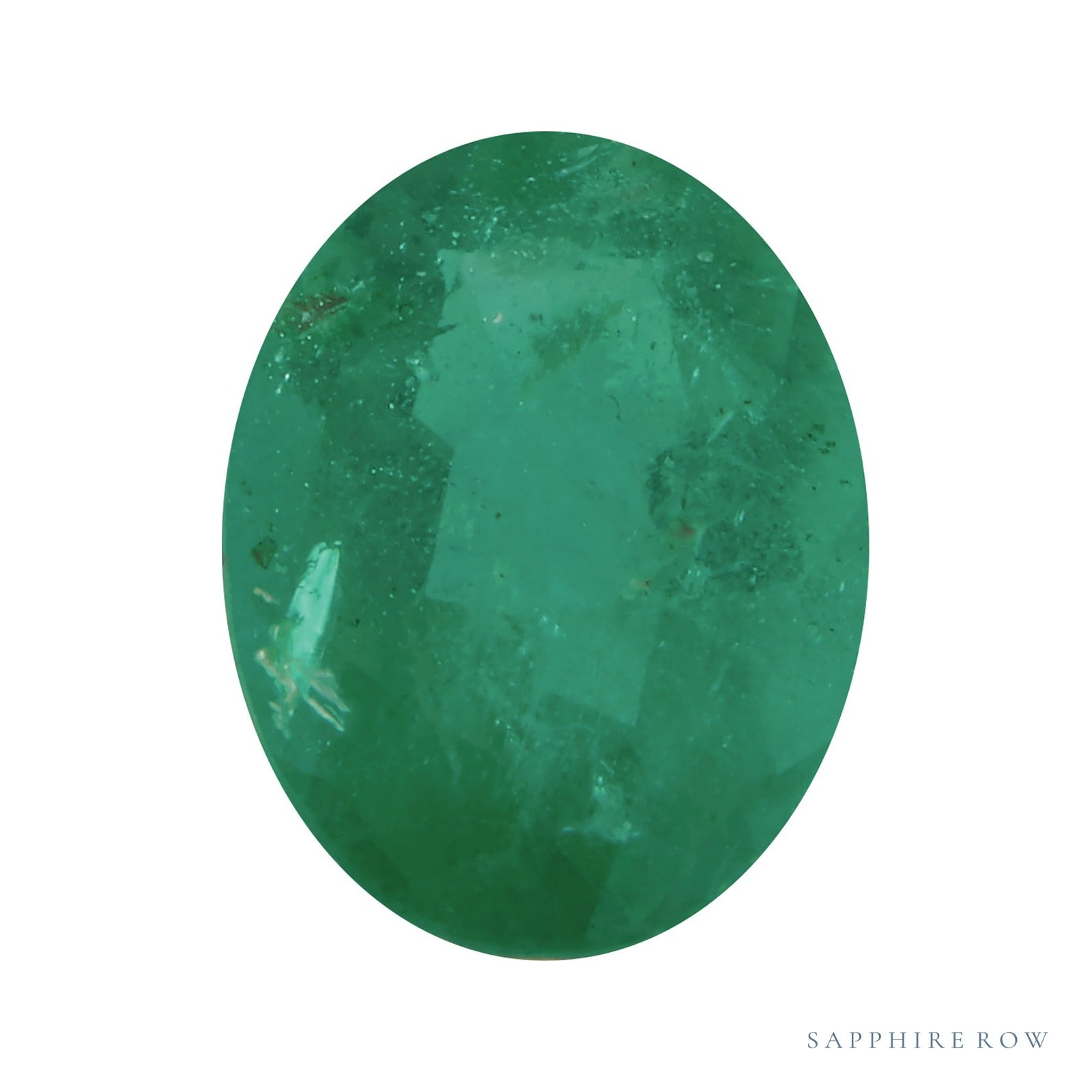 4x3 mm natural green emerald, oval cut | Sapphire Row · cut7