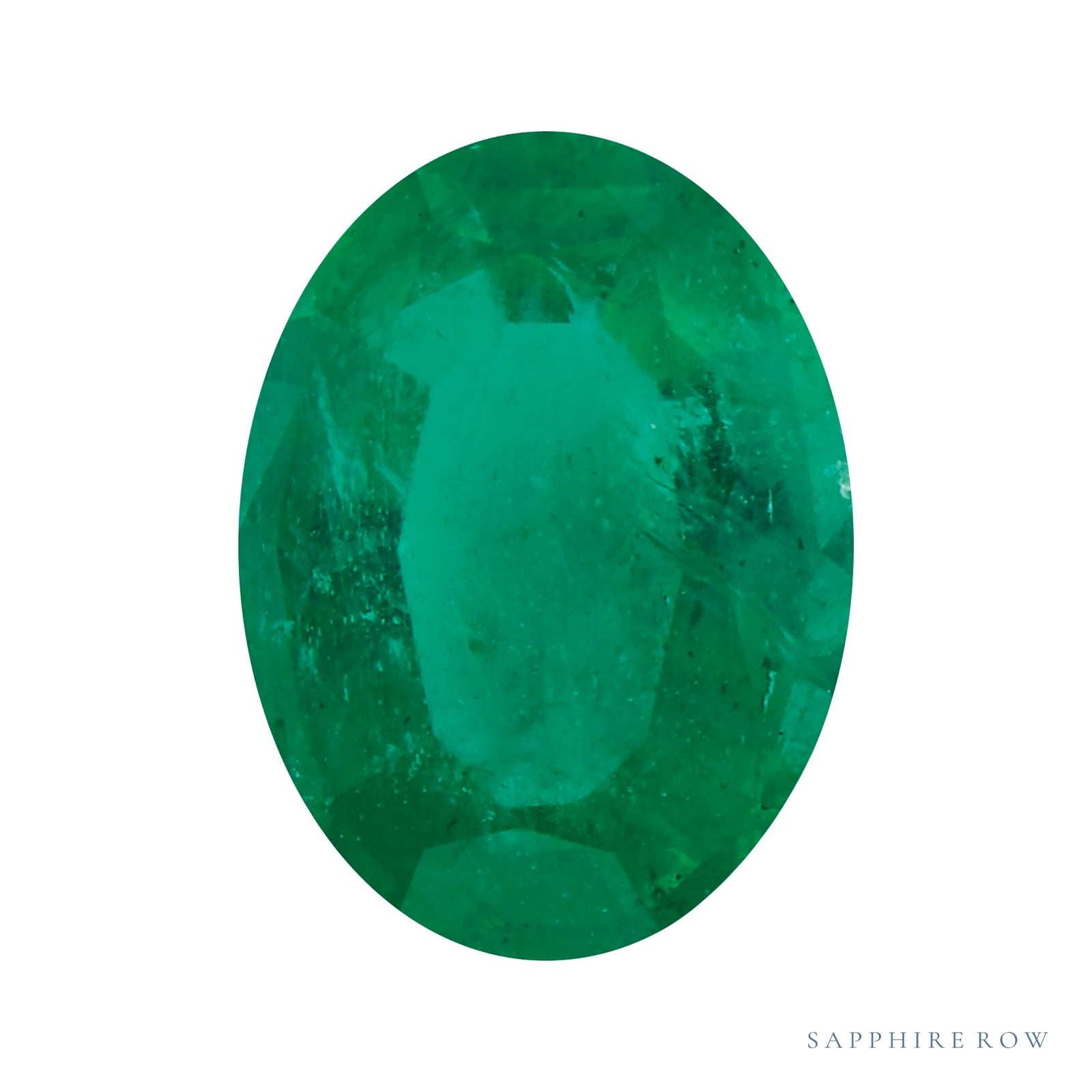 4x3 mm natural green emerald, oval cut | Sapphire Row · cut7