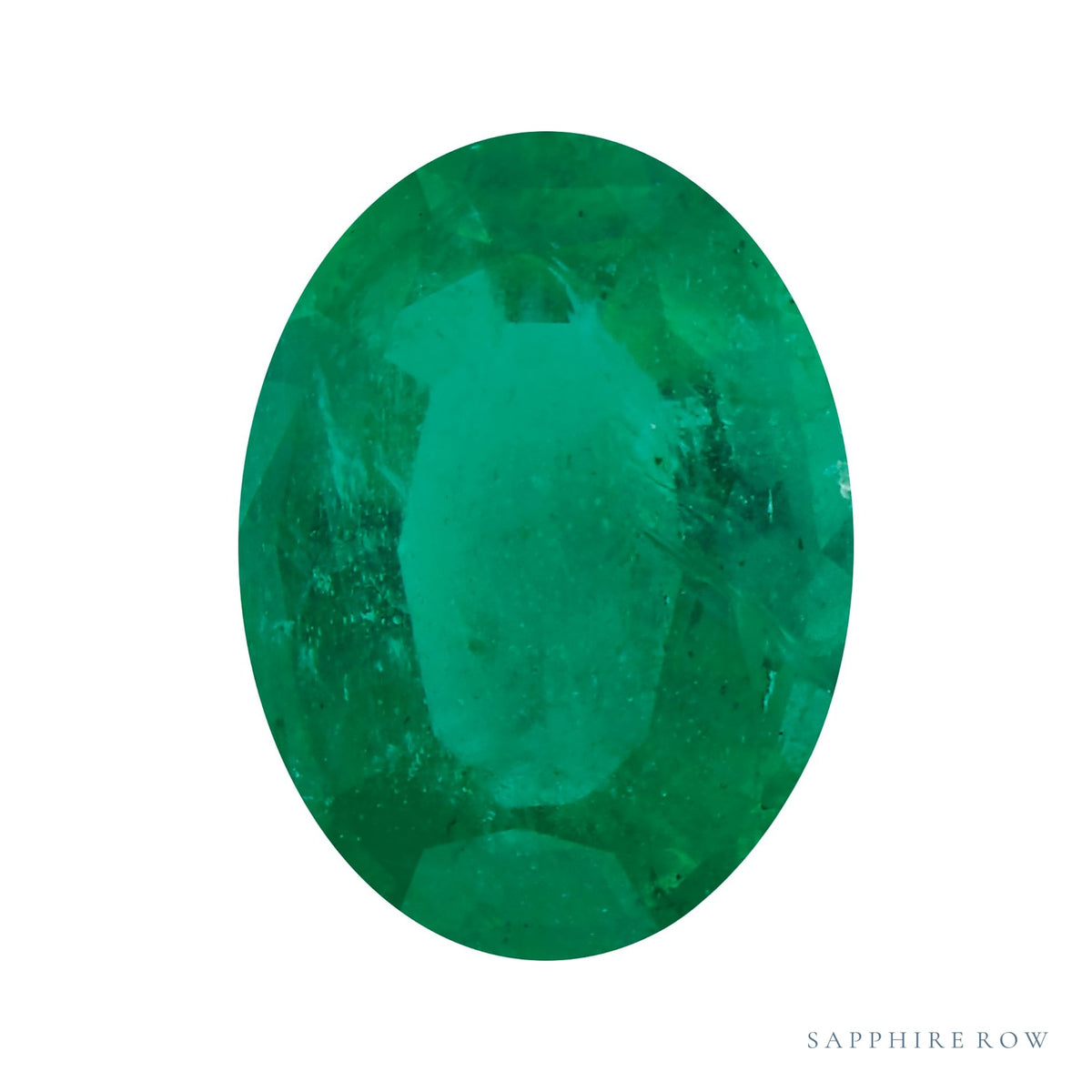 4x3 mm natural green emerald, oval cut | Sapphire Row · cut7