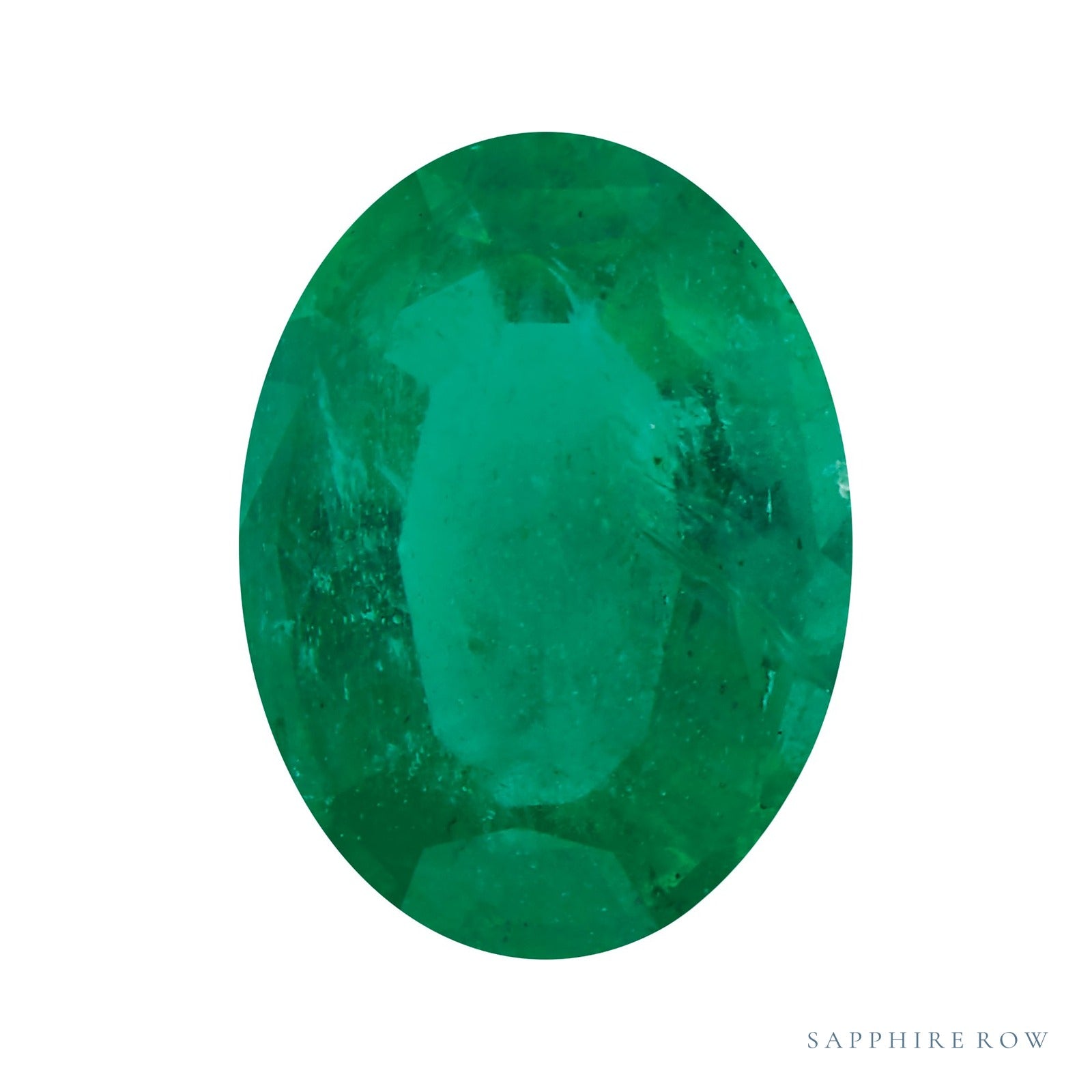8x6 mm Oval Natural Green Emerald – Faceted Cut – A Quality — Sapphire Row · cut4