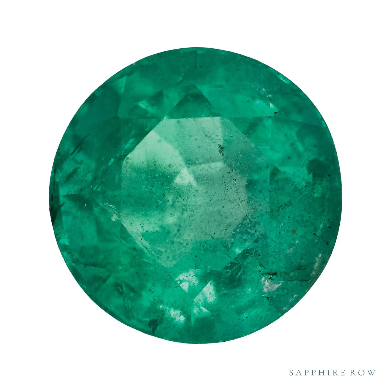 5.5 mm natural green emerald, round cut | Sapphire Row · cut7