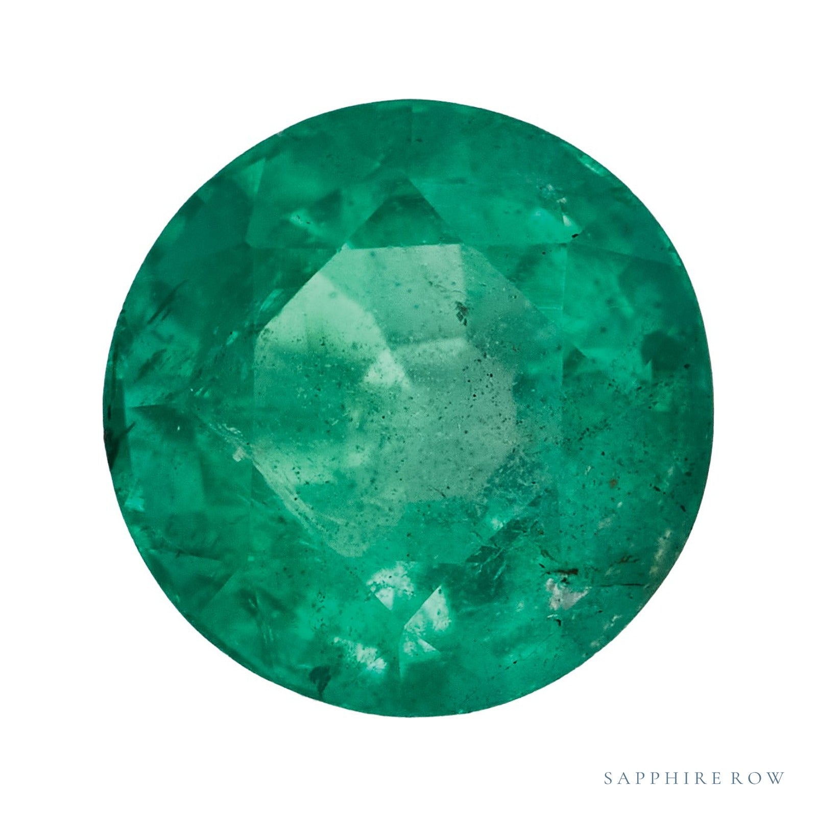 5.5 mm Round Natural Green Emerald – Faceted Cut – A Quality — Sapphire Row · cut4