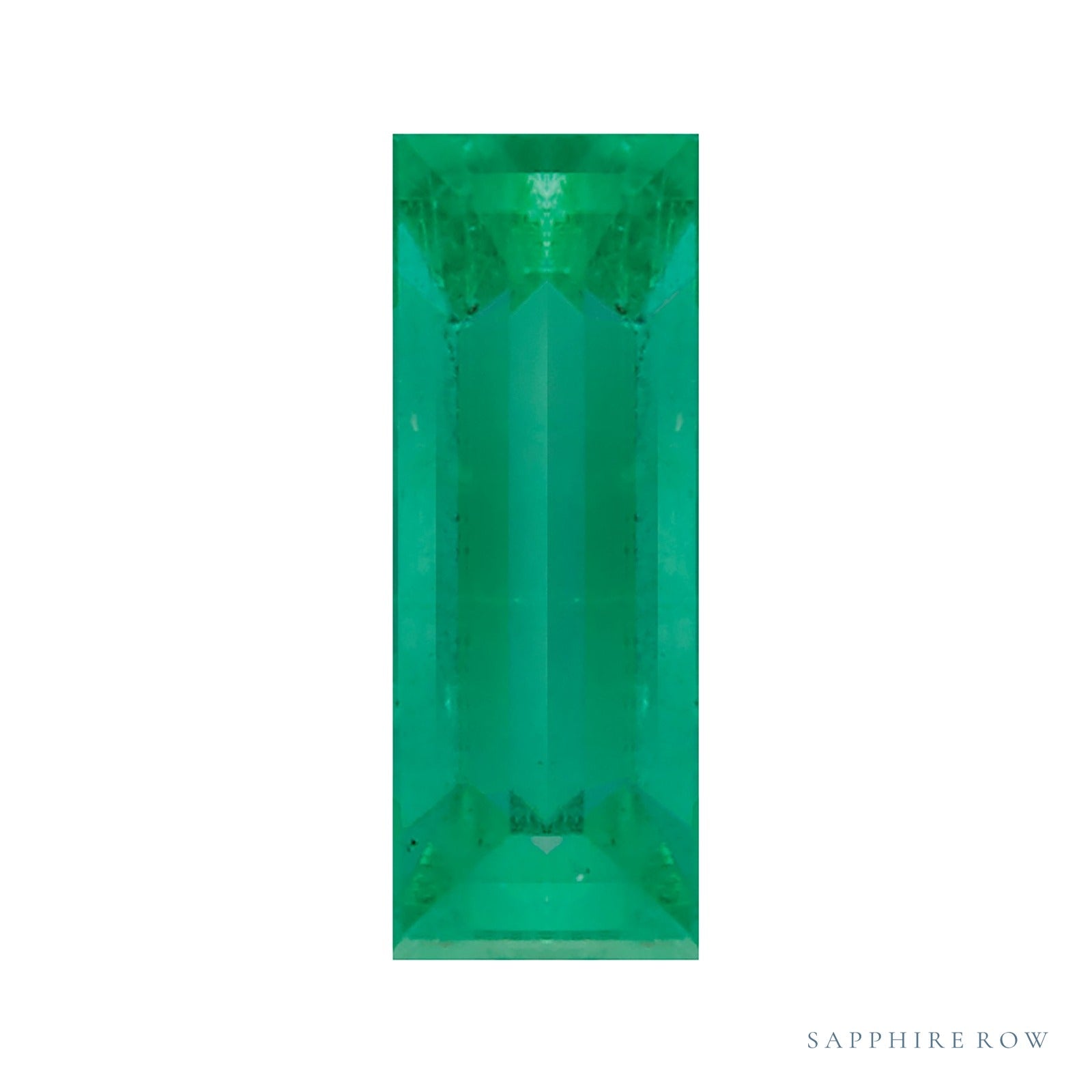5x2 mm natural green emerald, straight baguette cut | Sapphire Row · cut4