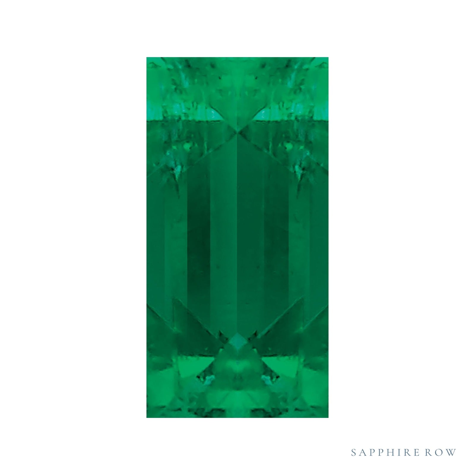 4x2 mm natural green emerald, straight baguette cut | Sapphire Row · cut7