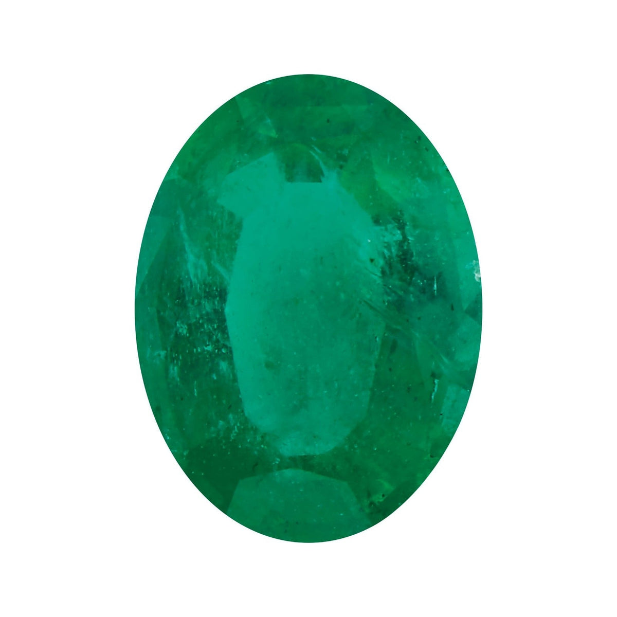 5x3 mm natural green emerald, oval cut | Sapphire Row · cut7