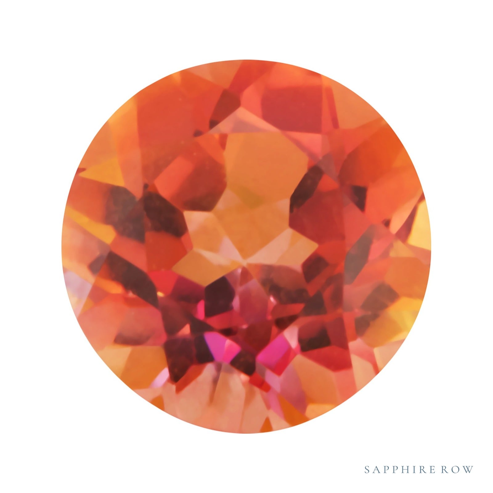 10 mm natural sunrise mystic topaz, round cut | Sapphire Row · cut4