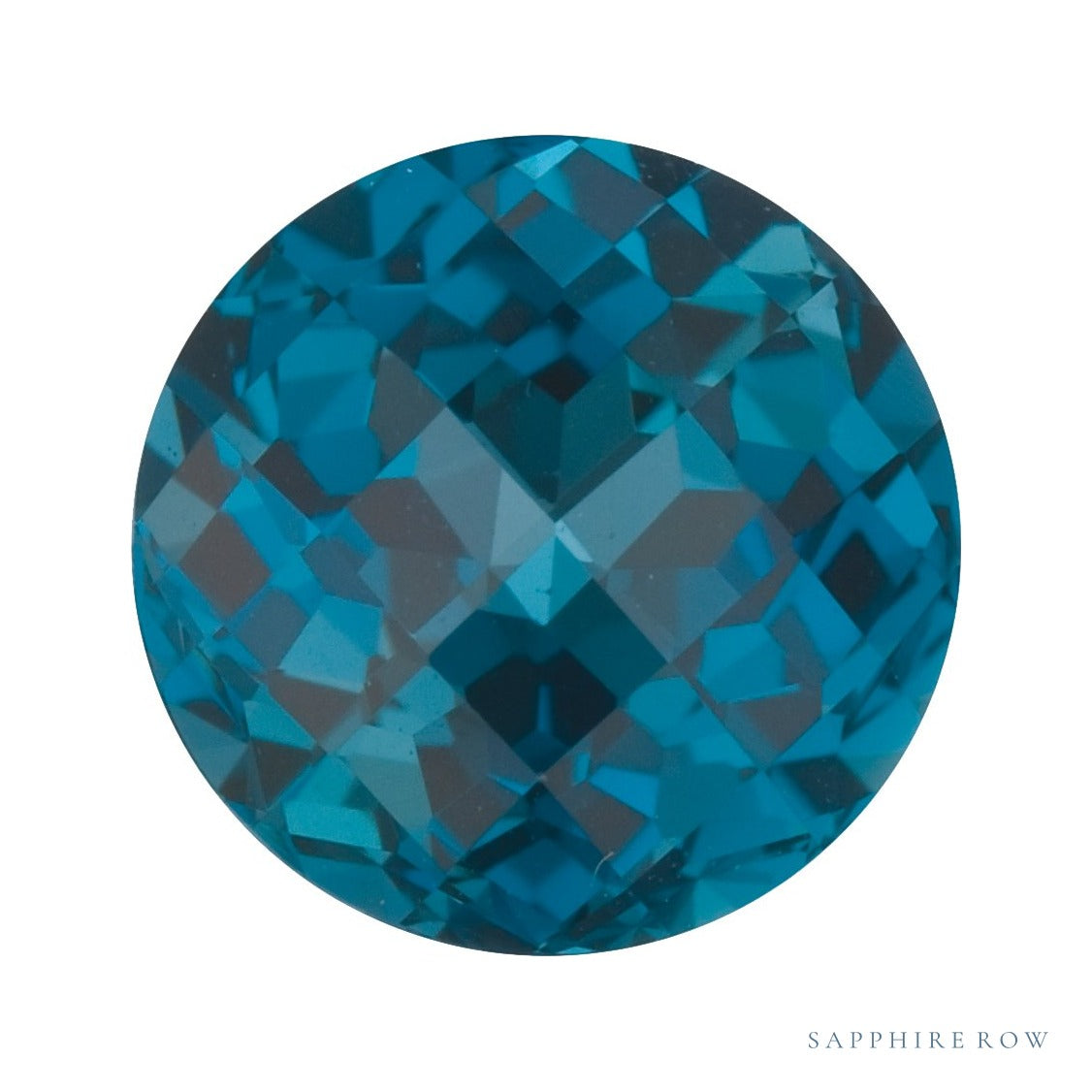 8 mm natural london blue topaz, round cut | Sapphire Row · cut7