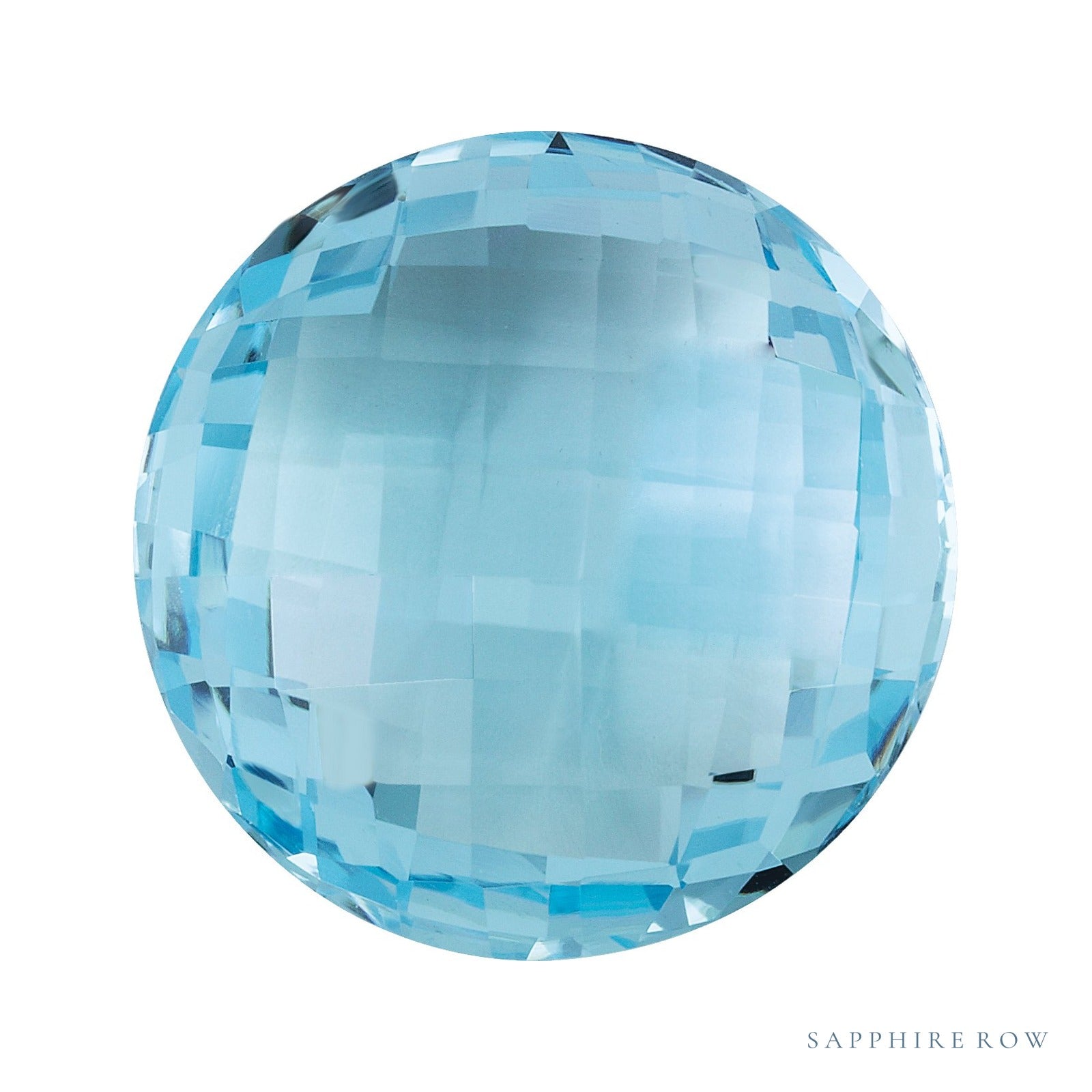 16 mm natural sky blue topaz, round cut | Sapphire Row · cut4