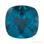10 mm Cushion Natural London Blue Topaz – Checkerboard-Cut – AA Quality — Sapphire Row · cut4