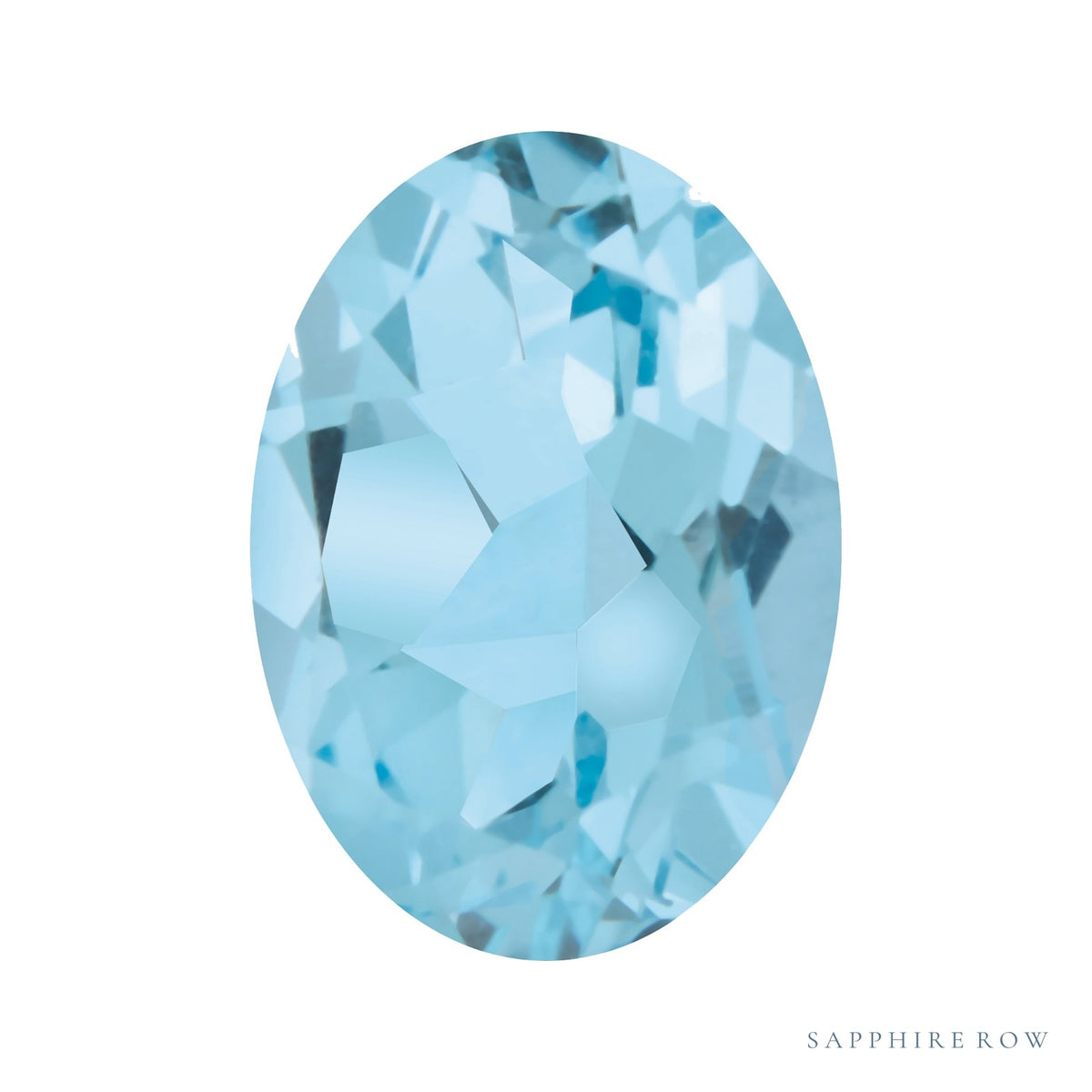 11x9 mm natural sky blue topaz, oval cut | Sapphire Row · cut7
