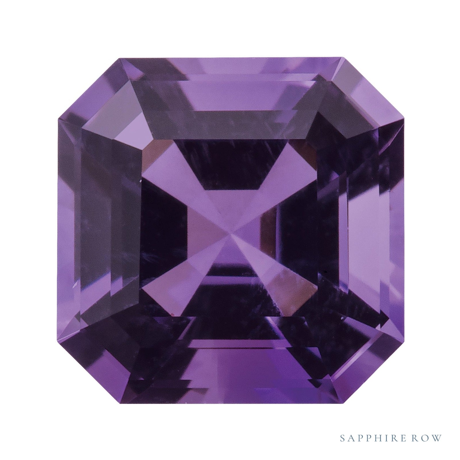 6 mm natural purple amethyst, asscher cut | Sapphire Row · cut4