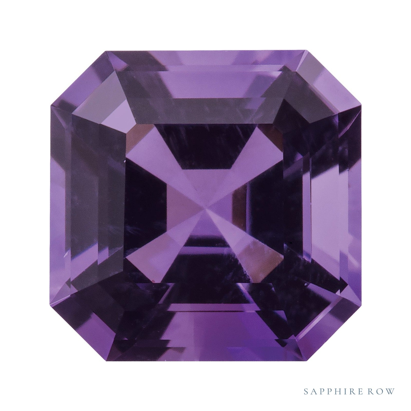 6 mm natural purple amethyst, asscher cut | Sapphire Row · cut7