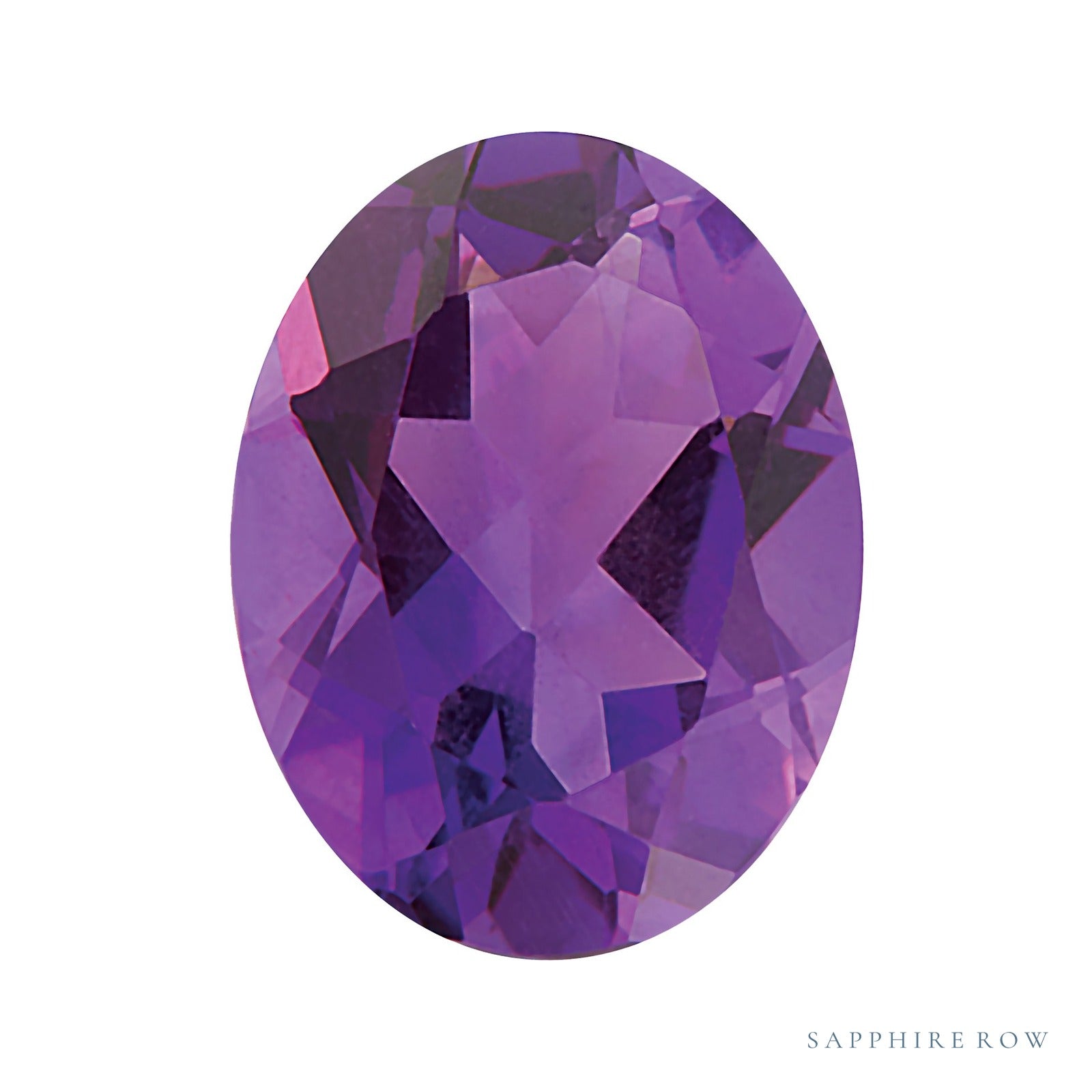 18x13 mm Oval Natural Purple Amethyst – Faceted Cut – AA Quality — Sapphire Row · cut4