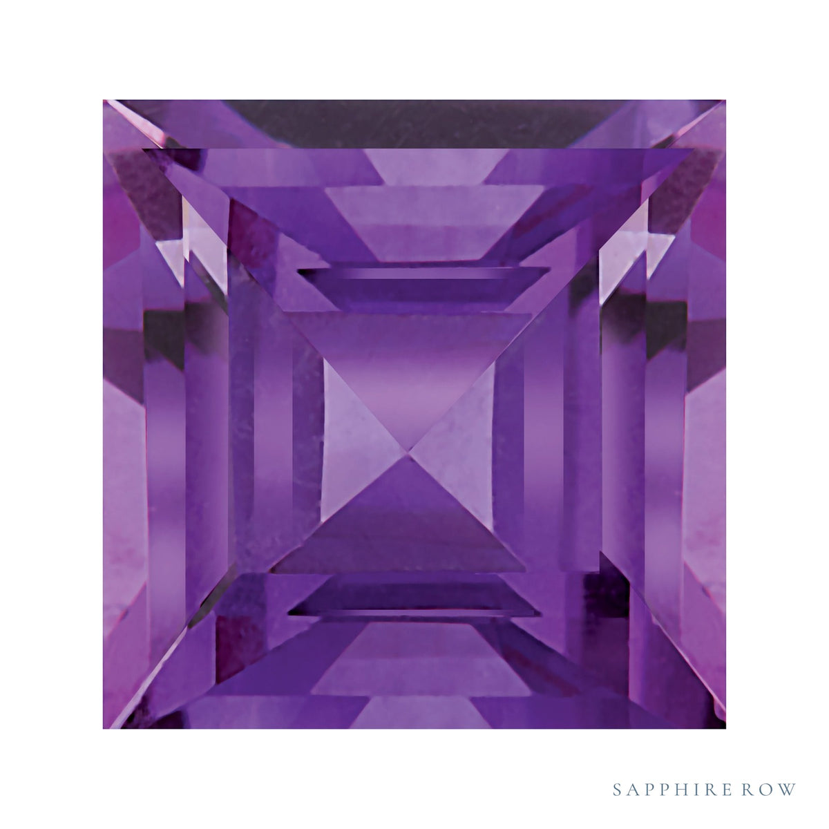 7 mm natural purple amethyst, square cut | Sapphire Row · cut7