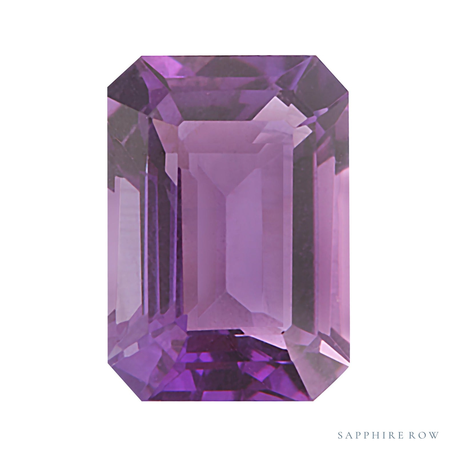 12x10 mm natural purple amethyst, emerald cut | Sapphire Row · cut4