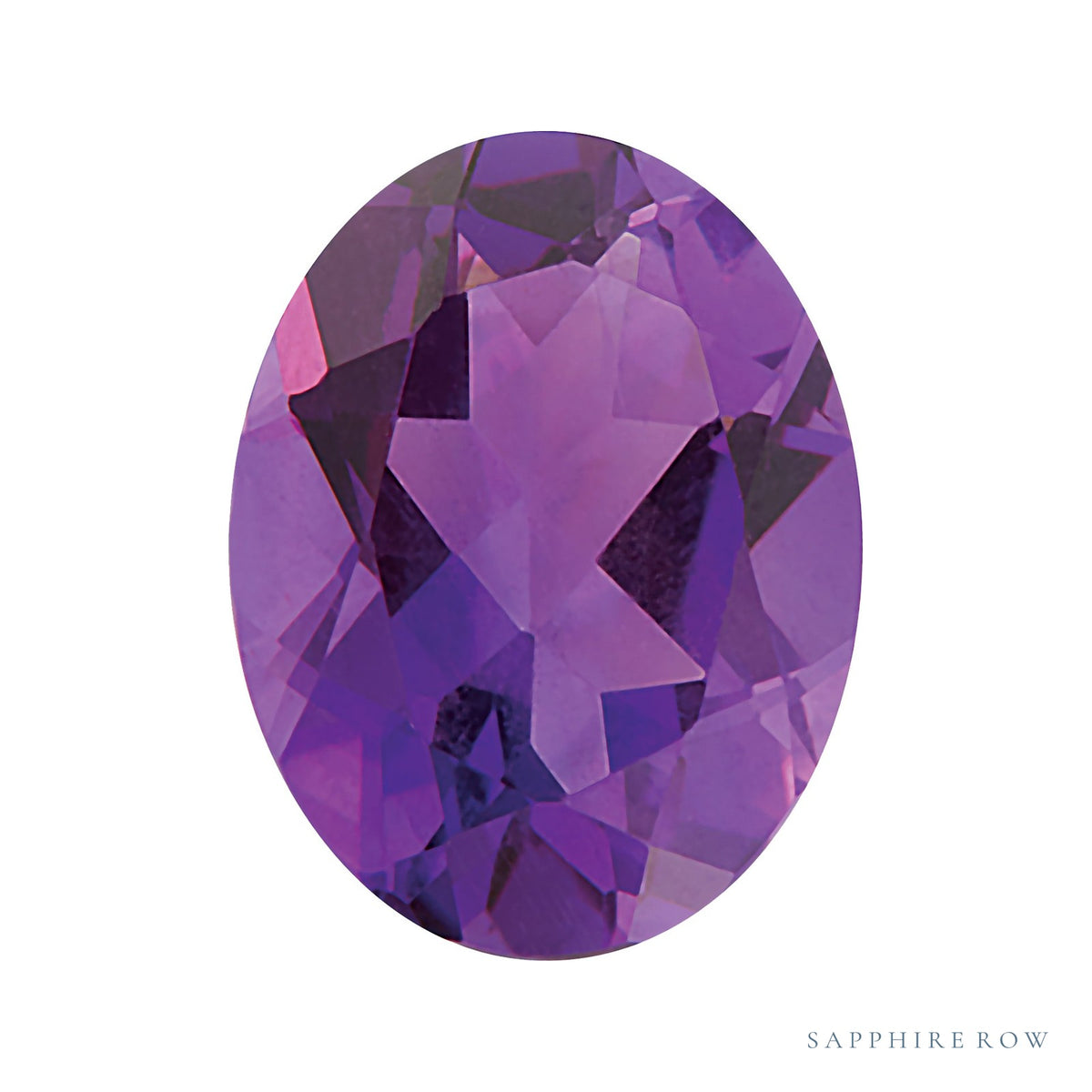 17x14 mm natural purple amethyst, oval cut | Sapphire Row · cut7