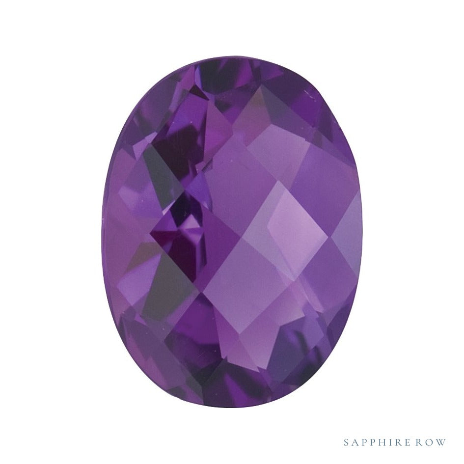 9x7 mm natural purple amethyst, oval cut | Sapphire Row · cut7