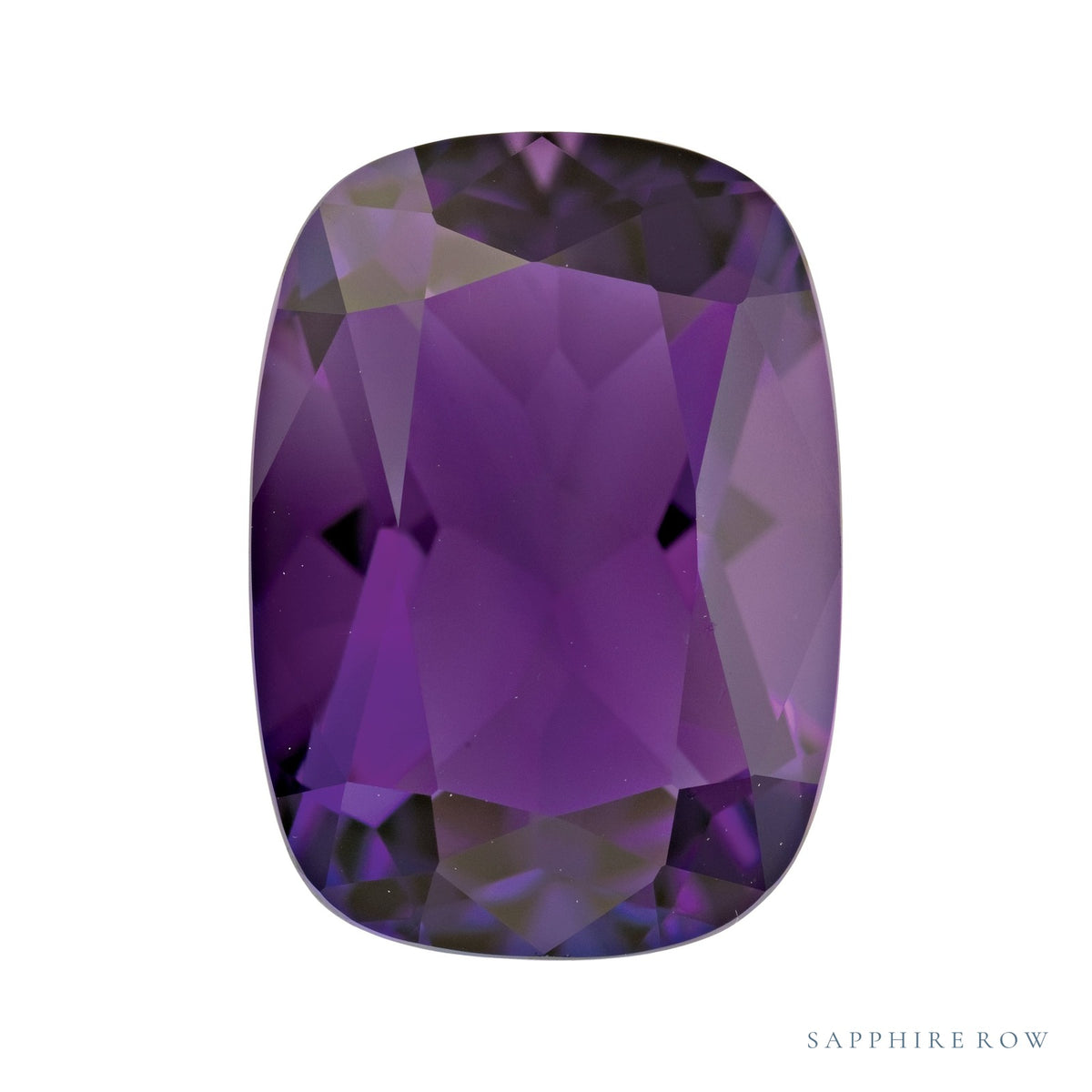 10x8 mm natural purple amethyst, antique cushion cut | Sapphire Row · cut7