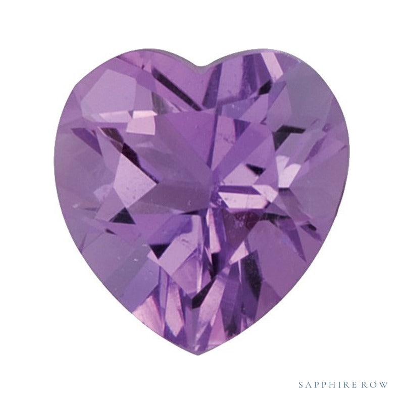 10 mm natural purple amethyst, heart cut | Sapphire Row · cut6