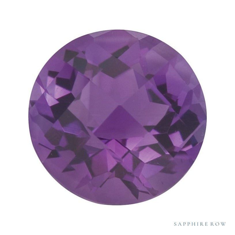 8 mm natural purple amethyst, round cut | Sapphire Row · cut6