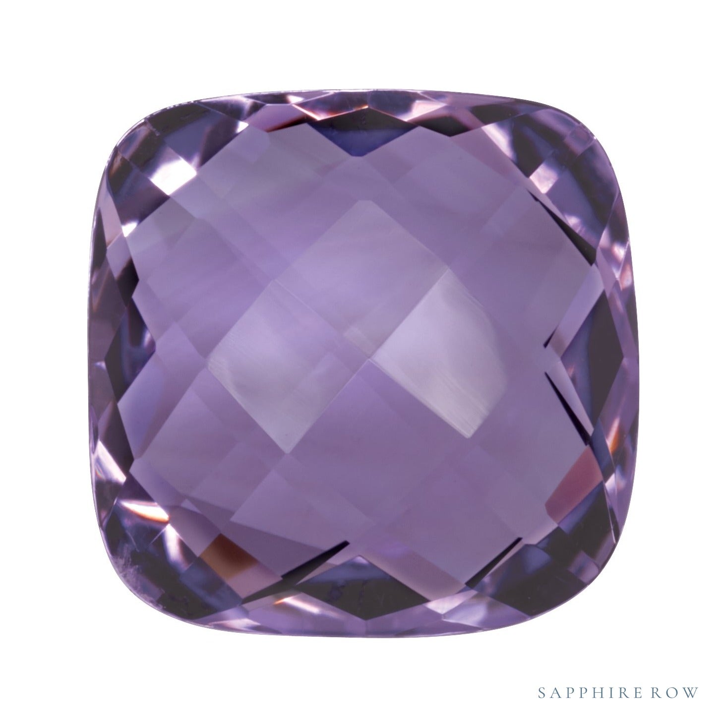 10 mm natural purple amethyst, cushion cut | Sapphire Row · cut6
