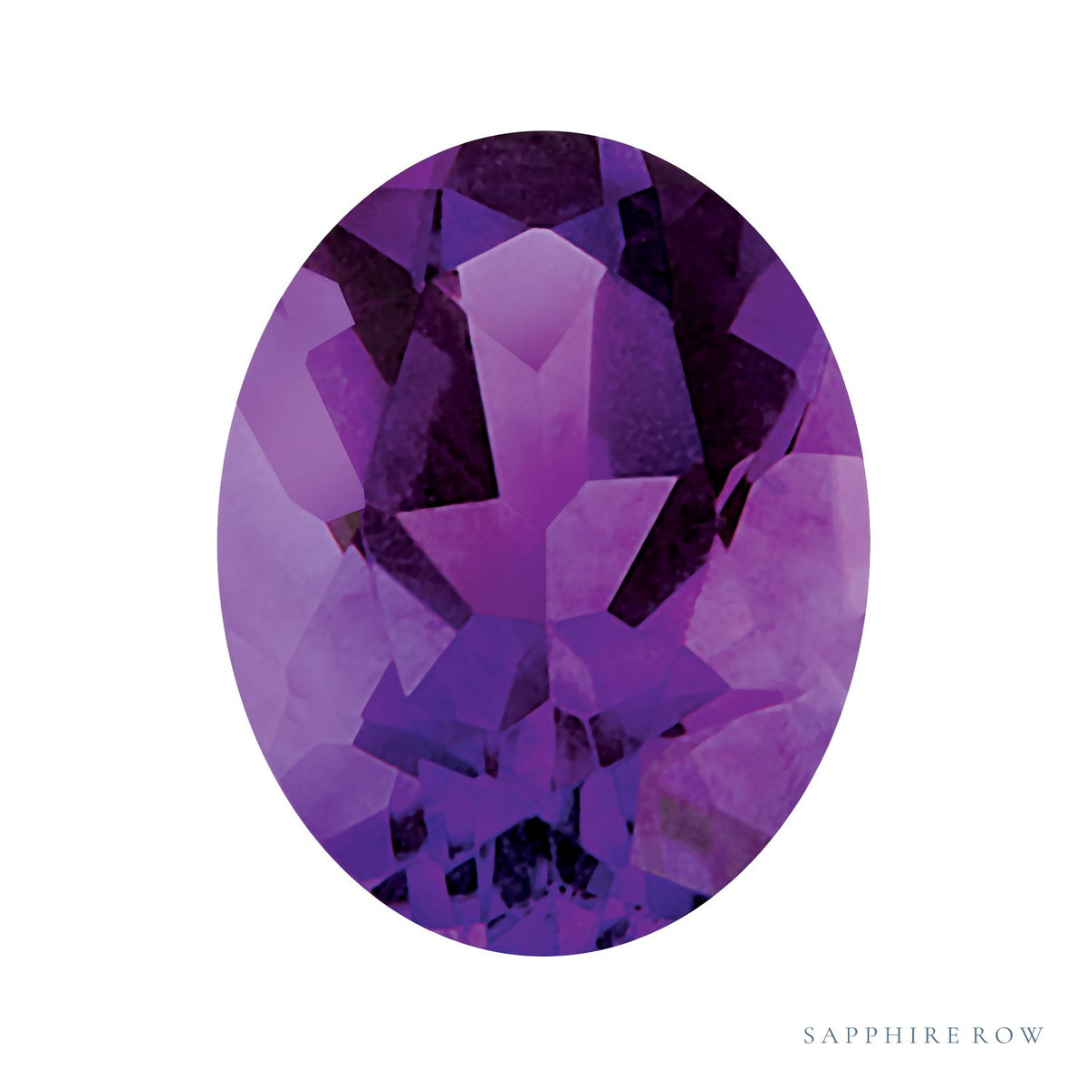 9x7 mm natural purple amethyst, oval cut | Sapphire Row · cut7