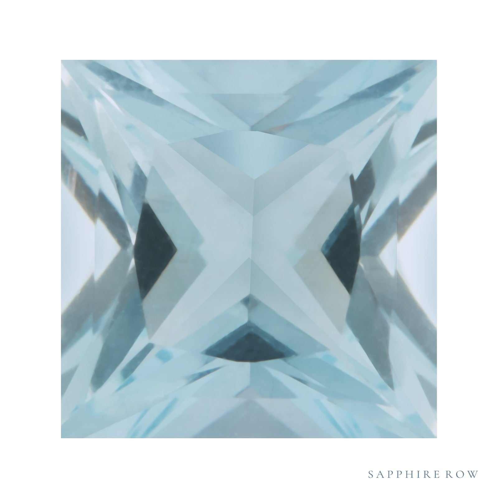 5.5 mm natural aqua aquamarine, square cut | Sapphire Row · cut4 · cut5