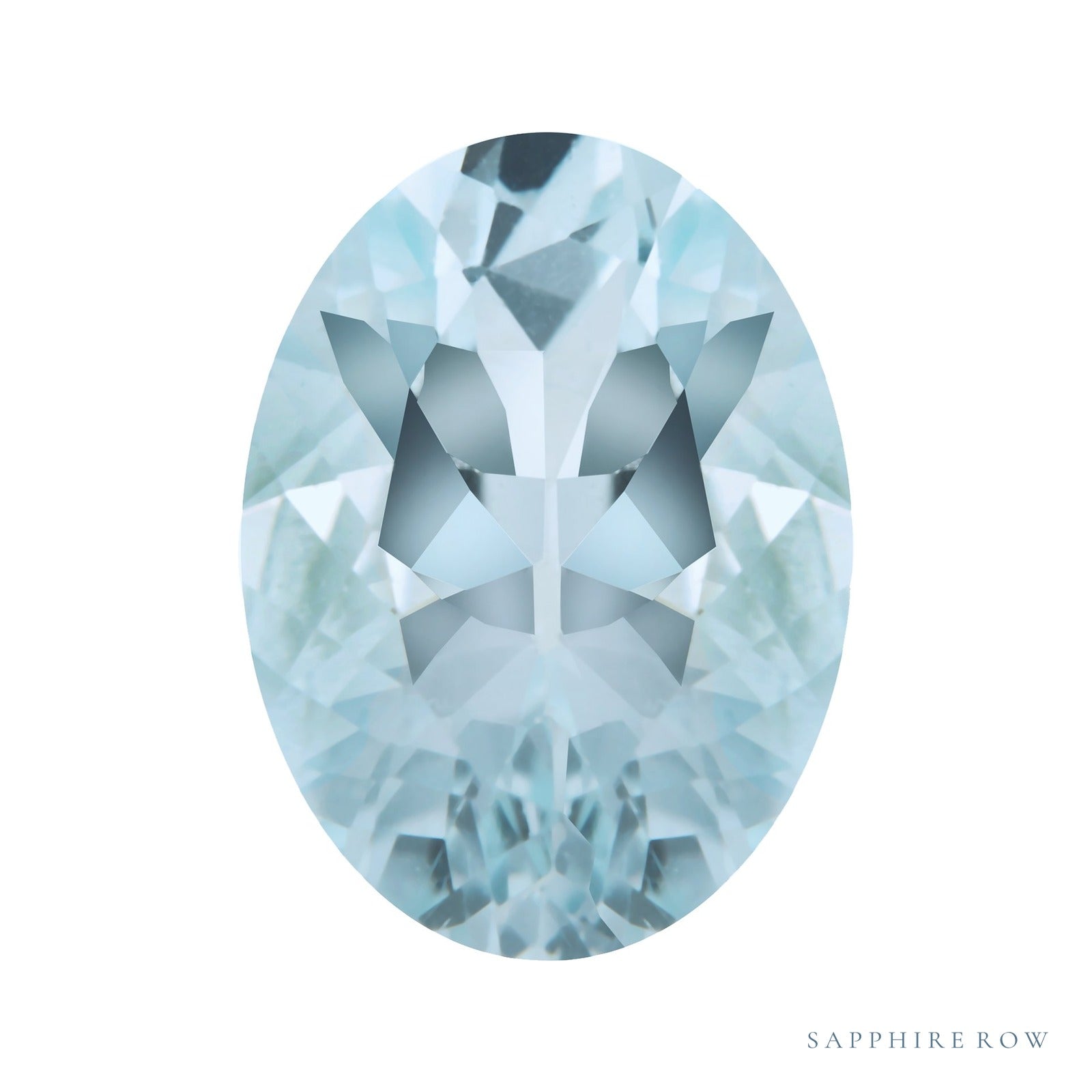 6x4 mm natural aqua aquamarine, oval cut | Sapphire Row · cut4