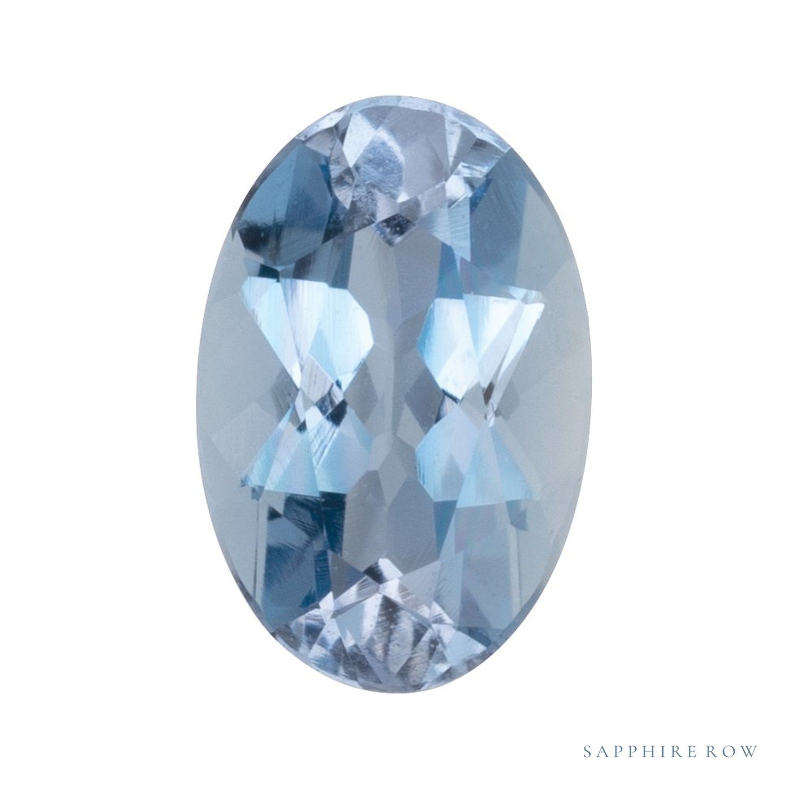 6x4 mm Oval Natural Aqua Aquamarine – Faceted Cut – AAA Quality — Sapphire Row · cut4