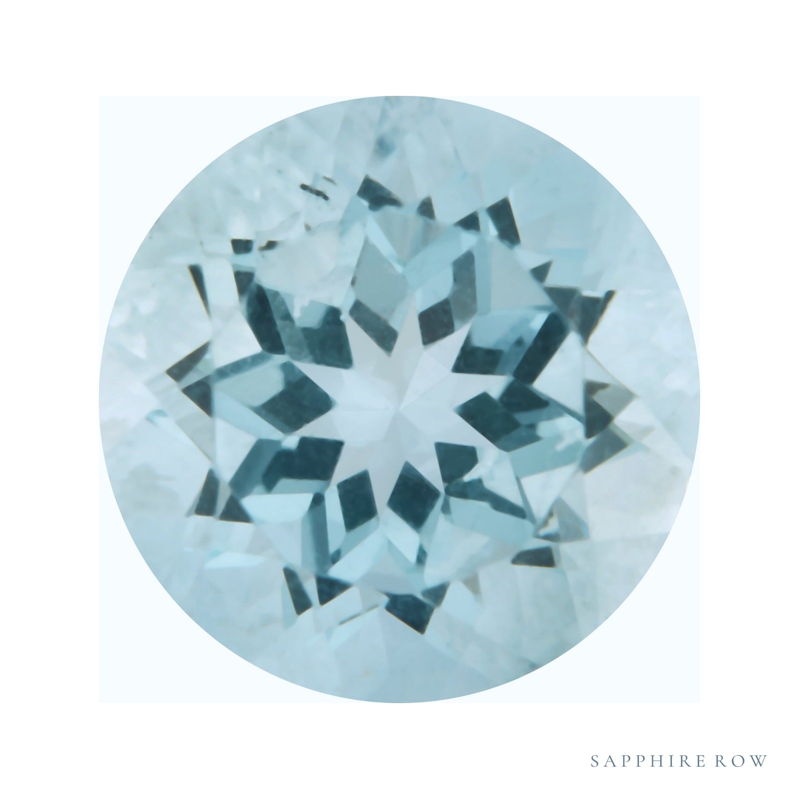 6.5 mm natural aqua aquamarine, round cut | Sapphire Row · cut4 · cut5