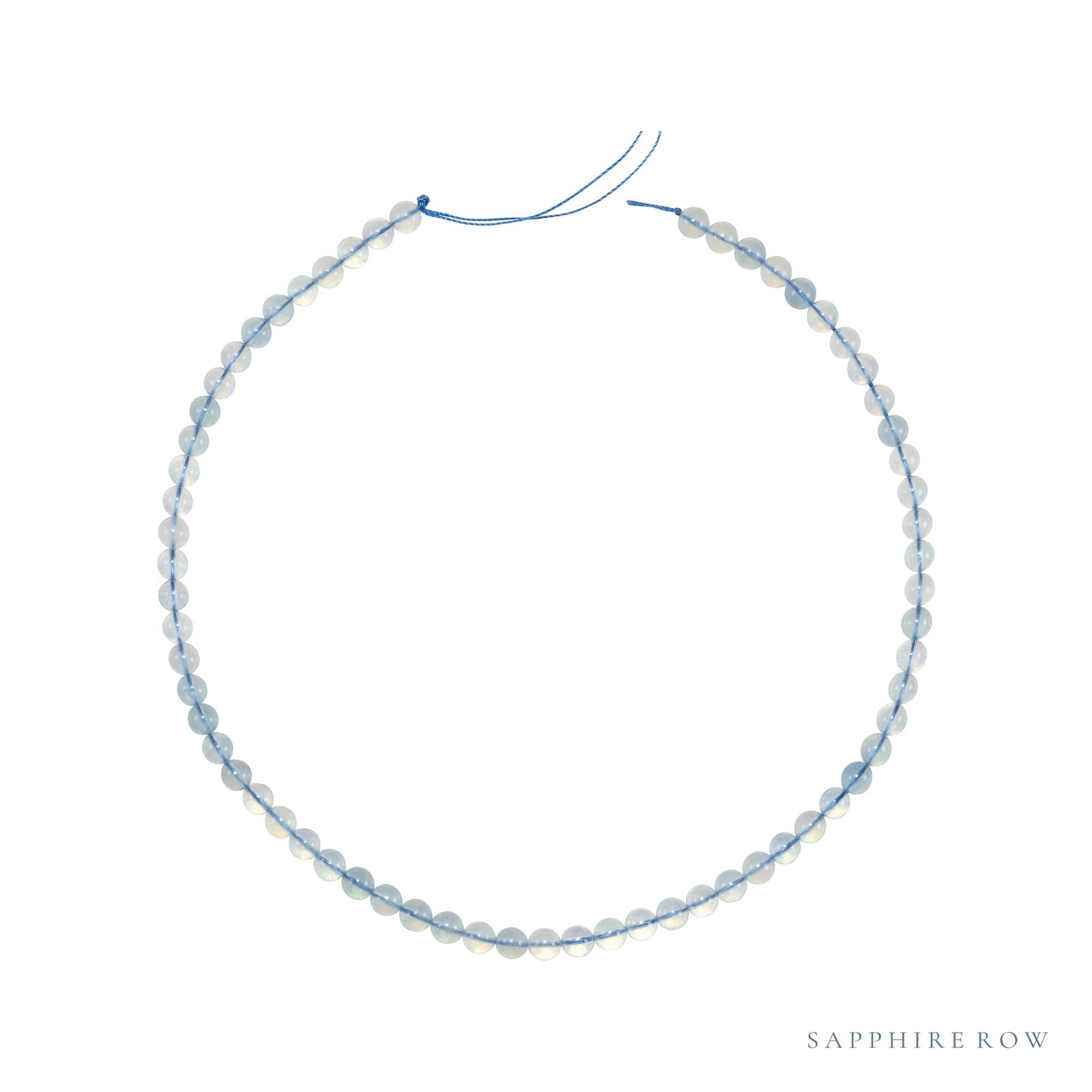 6 mm natural aqua aquamarine, round cut | Sapphire Row · cut4