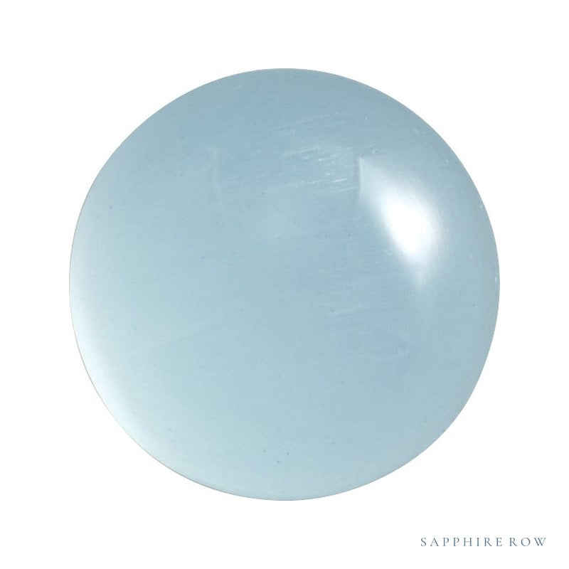 6 mm natural milky blue aquamarine, round cut | Sapphire Row · cut4 · cut5