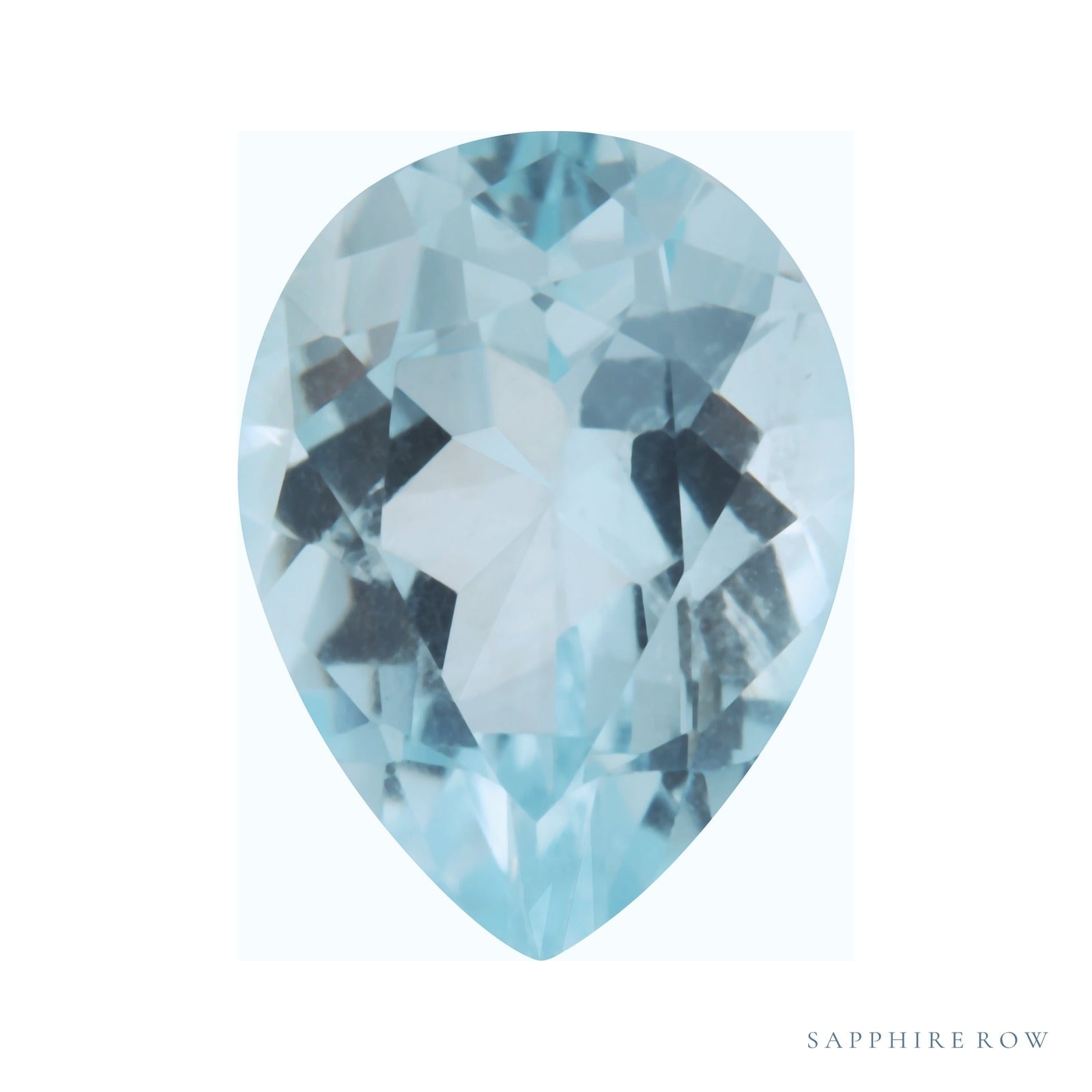 8x6 mm natural aqua aquamarine, pear cut | Sapphire Row · cut4 · cut5