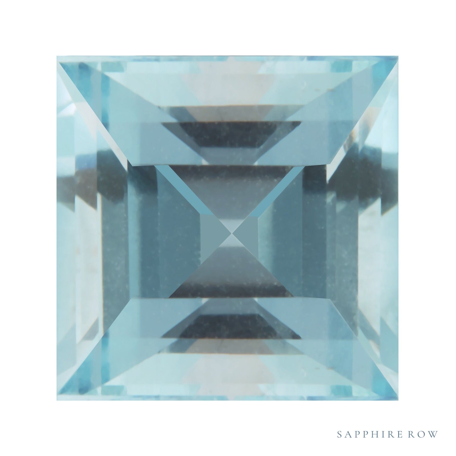 4 mm natural aqua aquamarine, square cut | Sapphire Row · cut4
