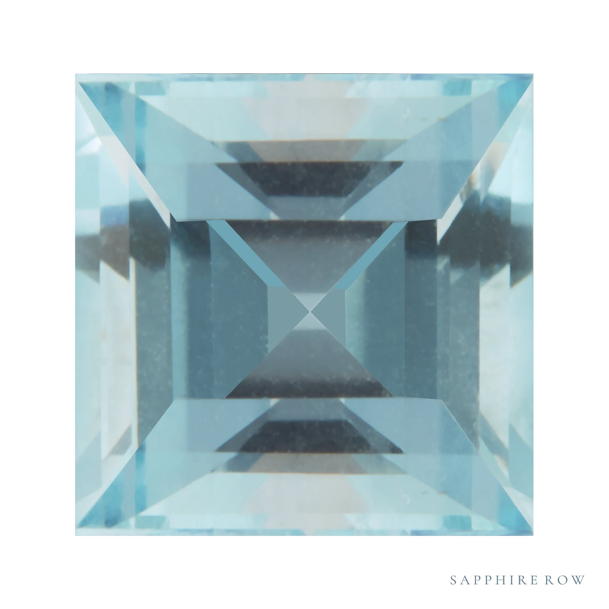 4 mm natural aqua aquamarine, square cut | Sapphire Row · cut7