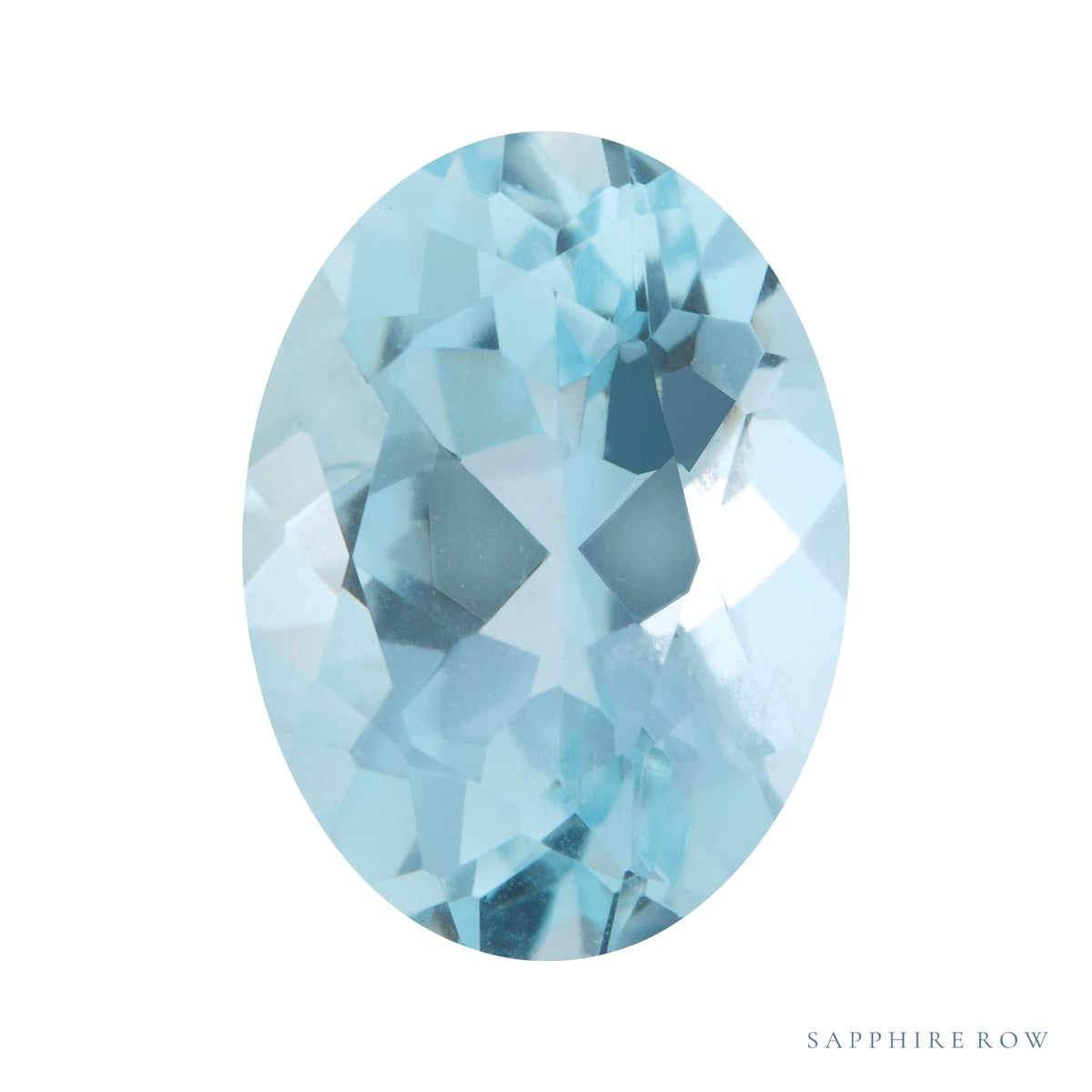 6x4 mm natural aqua aquamarine, oval cut | Sapphire Row · cut7
